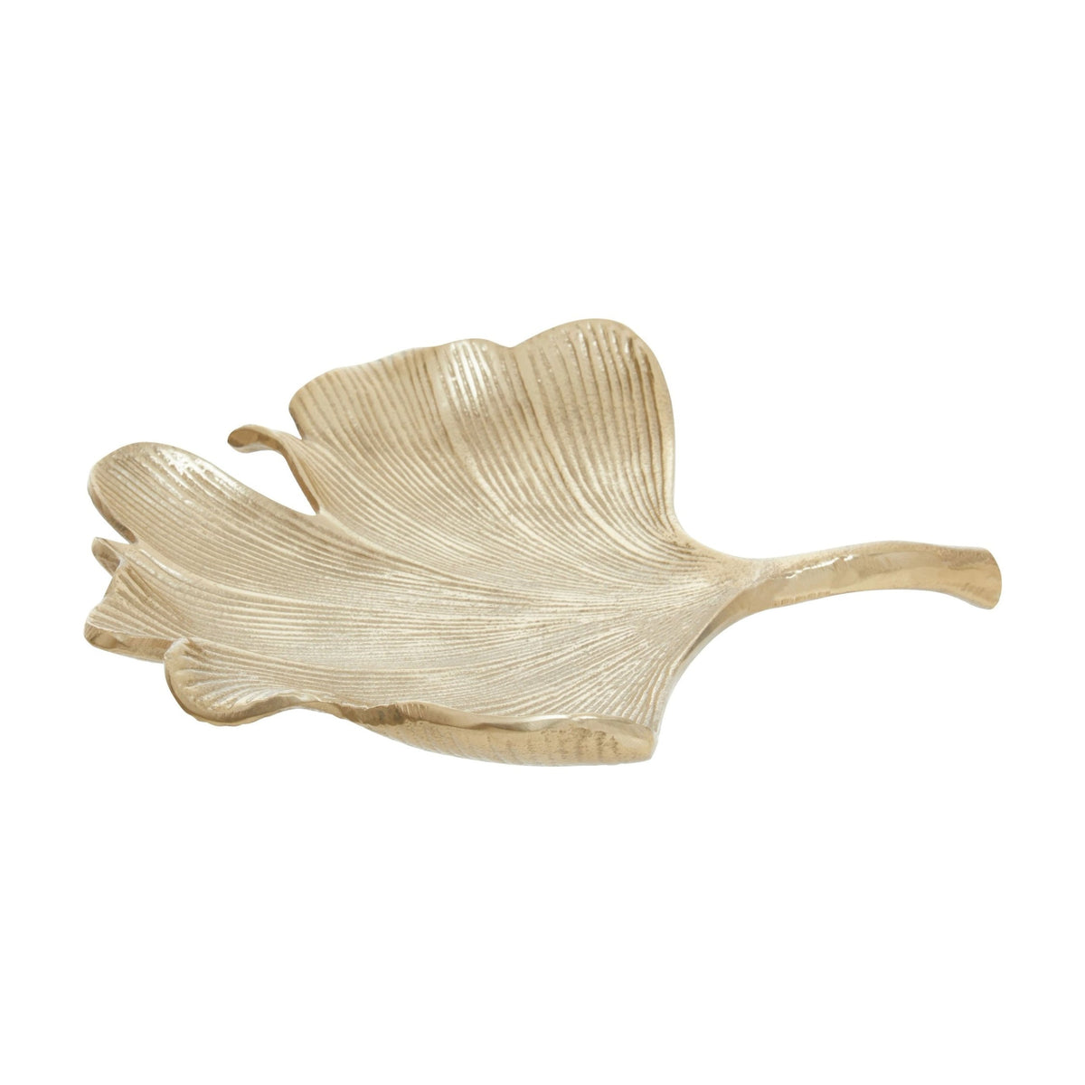 Atelier Large Antique Gold Finish Aluminium Ginkgo Dish
