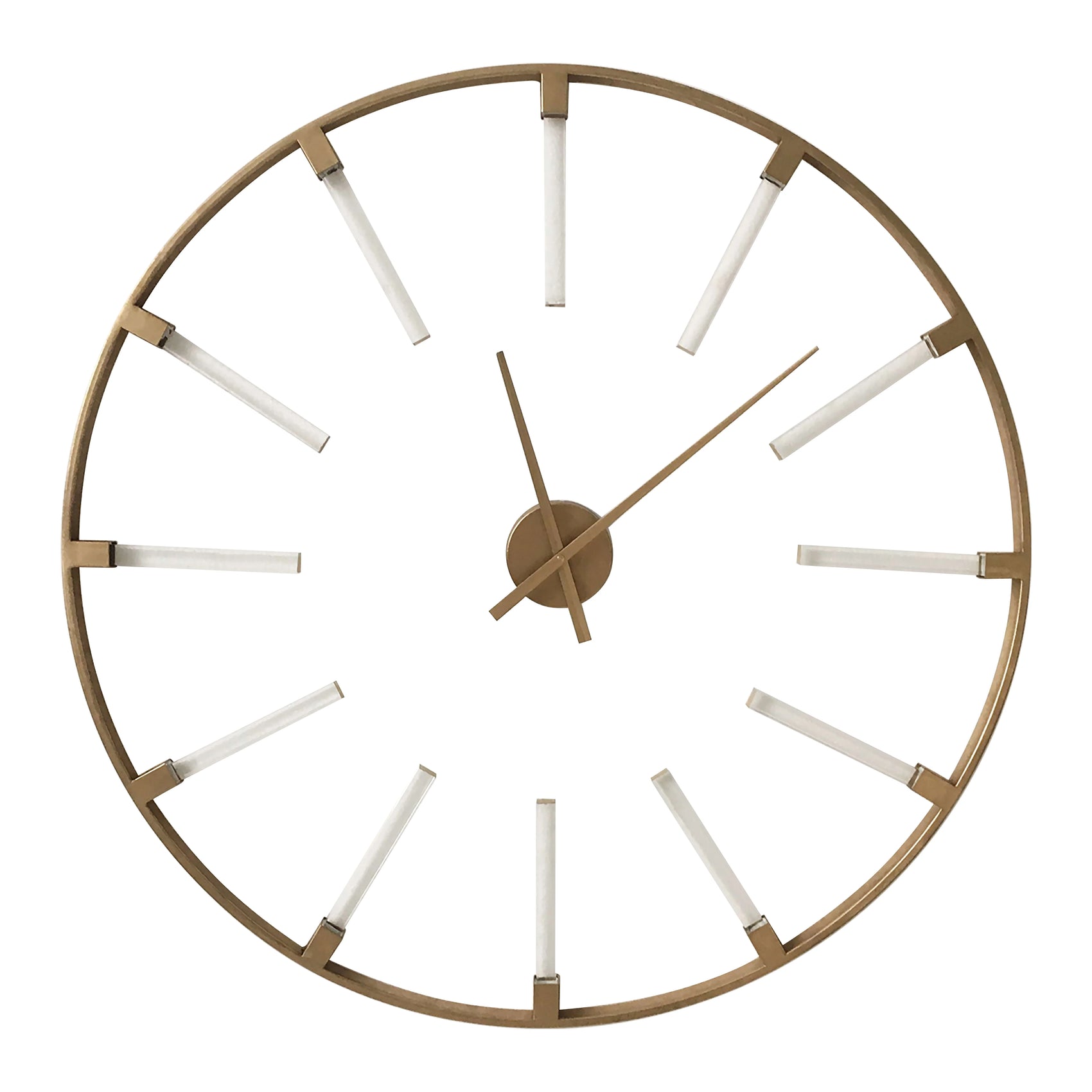 Hayley Gold Finish Spoke Wall Clock