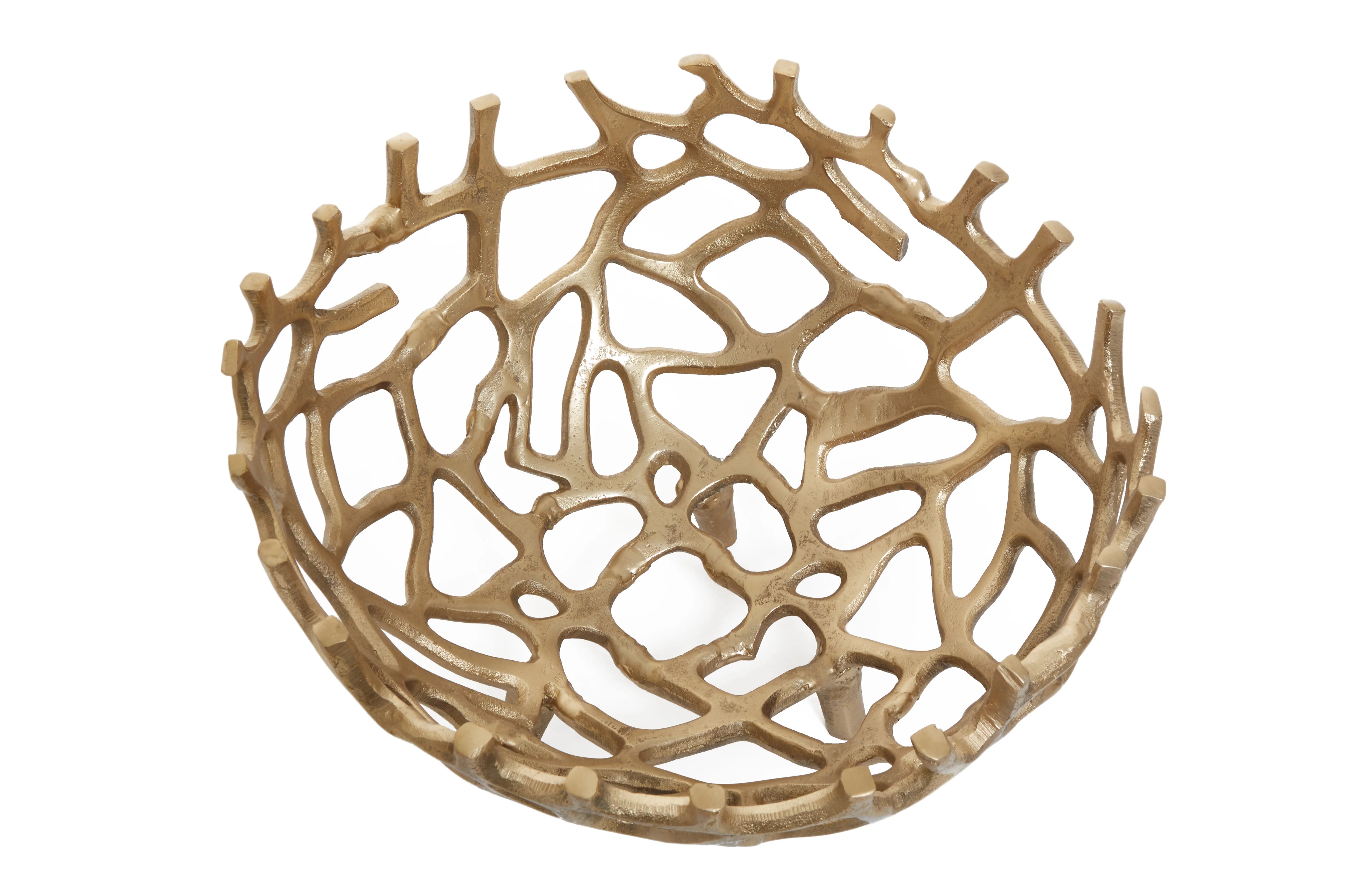 Addison Art Deco Gold Coral Bowl | Small