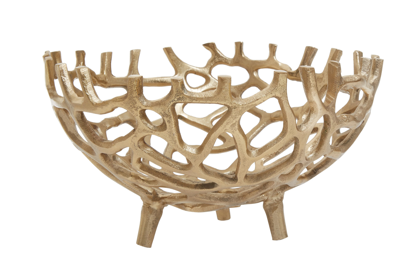 Addison Art Deco Gold Coral Bowl | Small