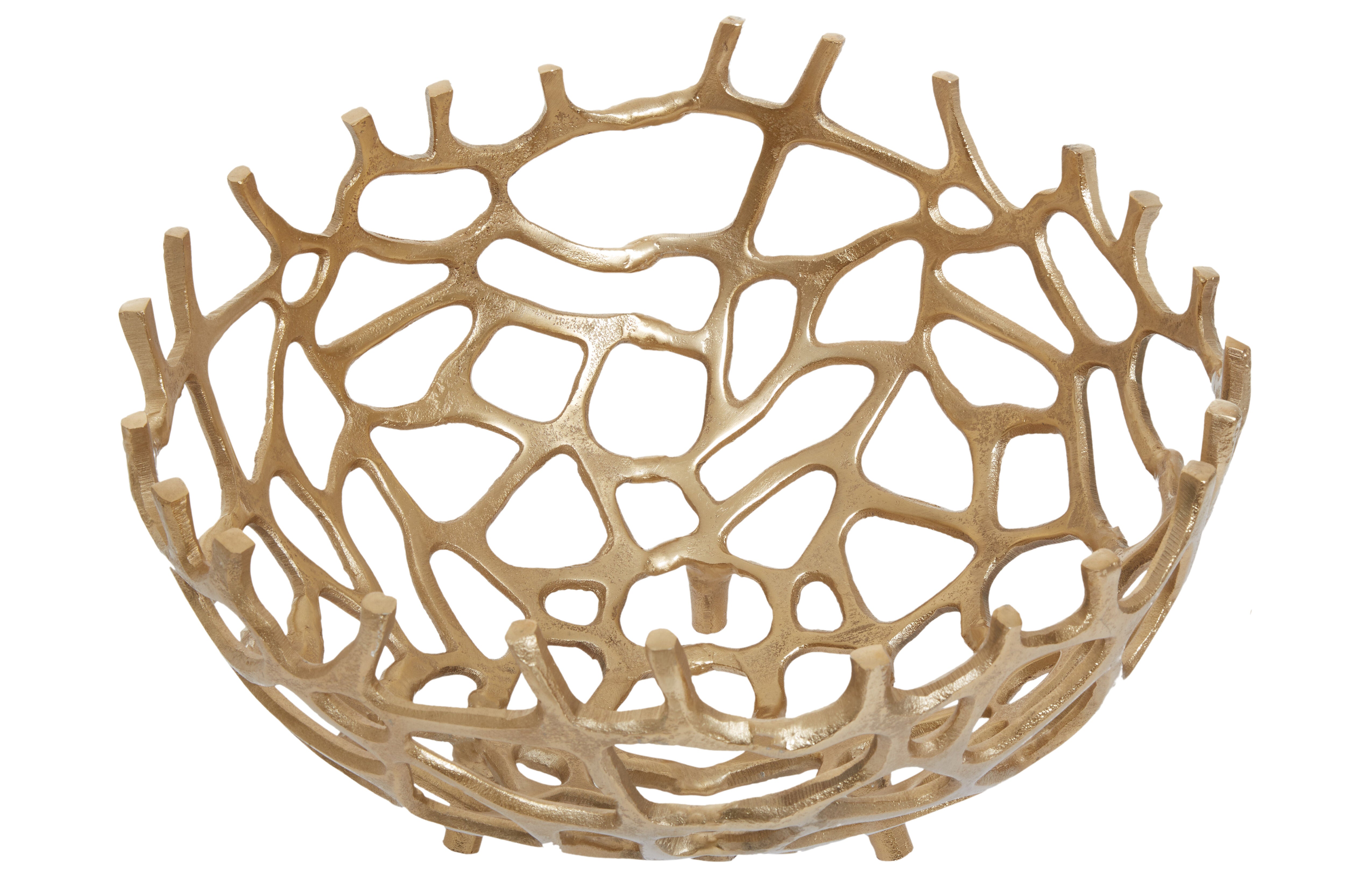 Addison Art Deco Gold Coral Bowl | Large