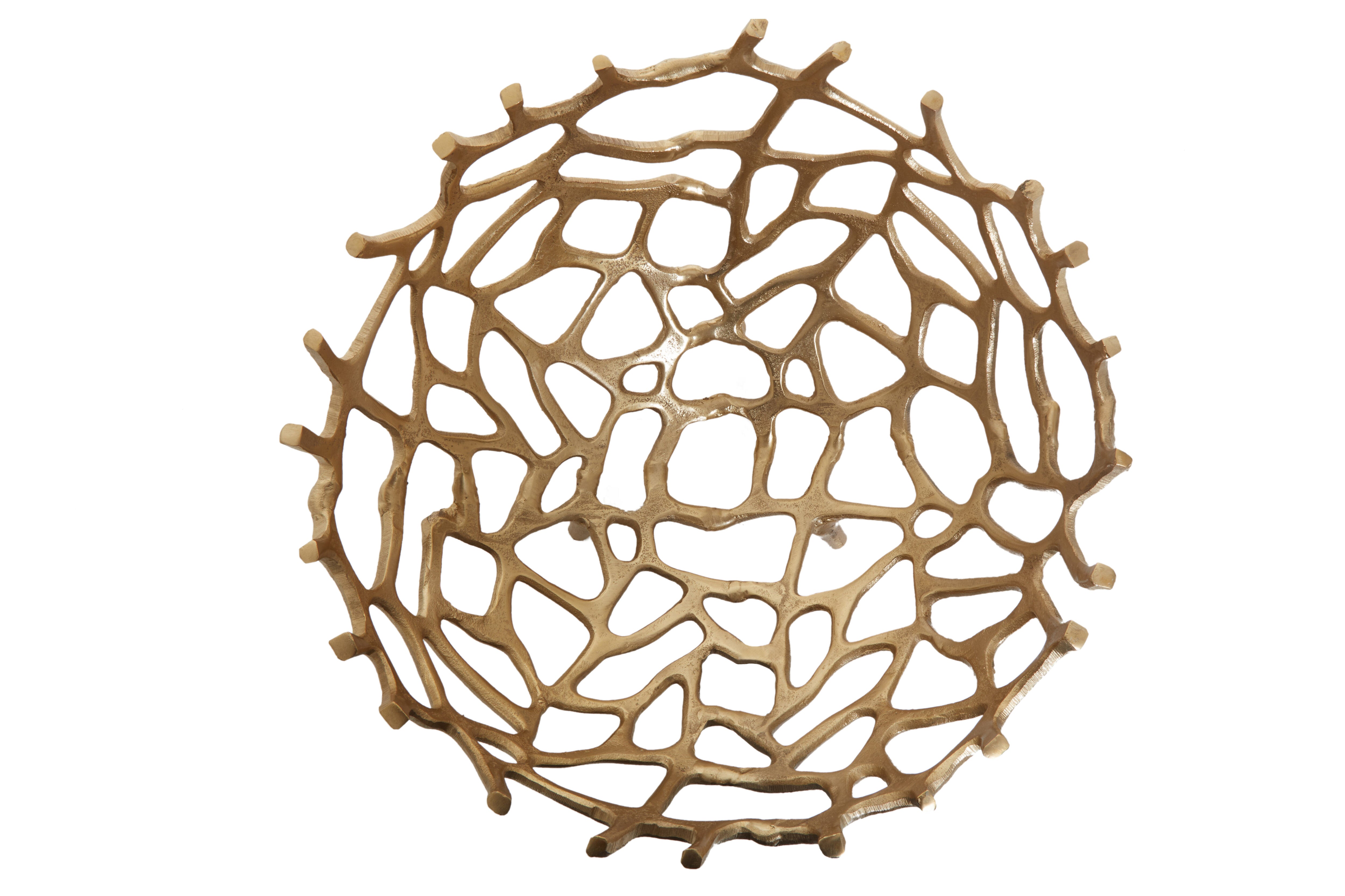 Addison Art Deco Gold Coral Bowl | Large