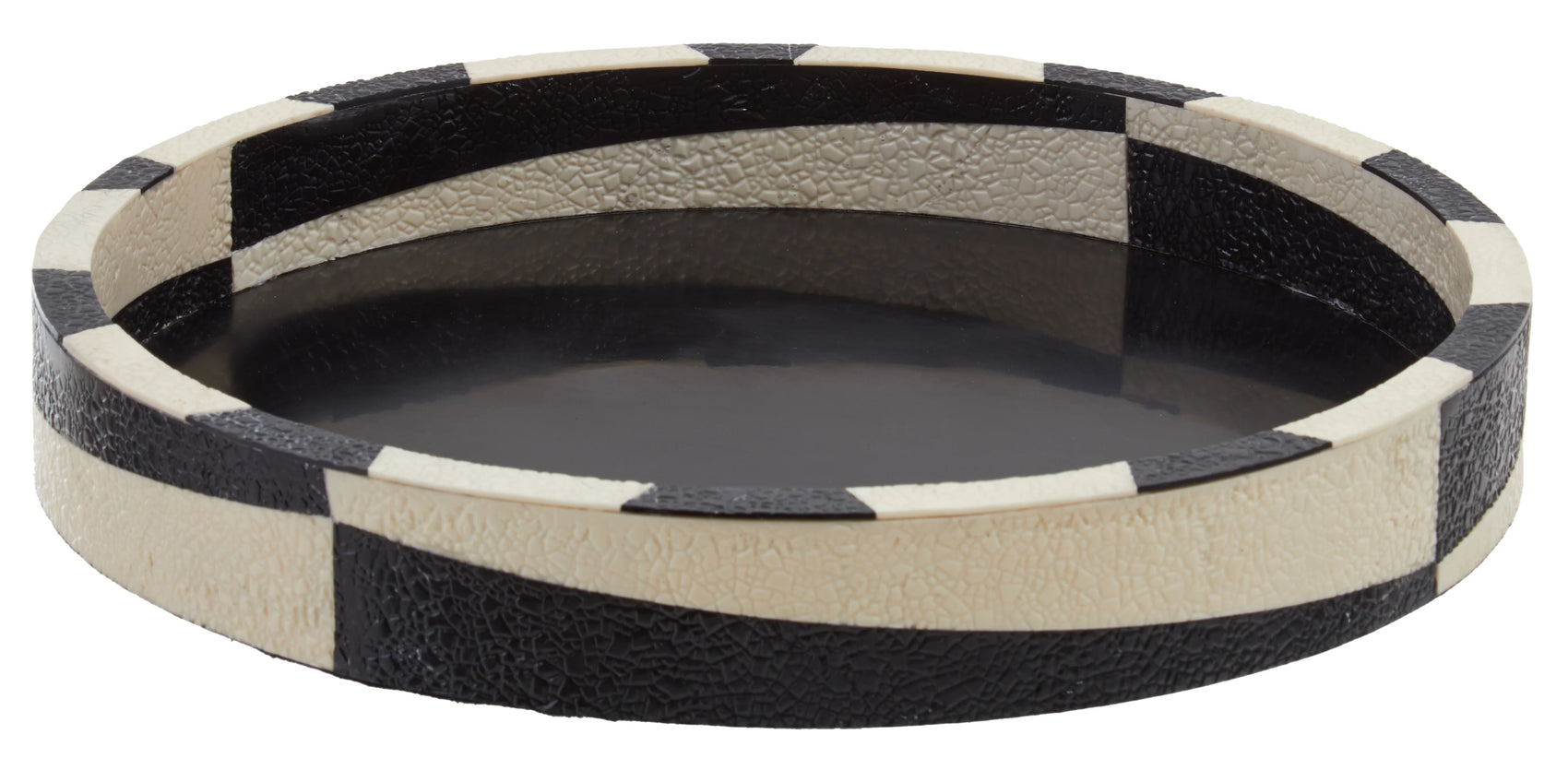 Belle Art Deco Black & White Ceramic Tray