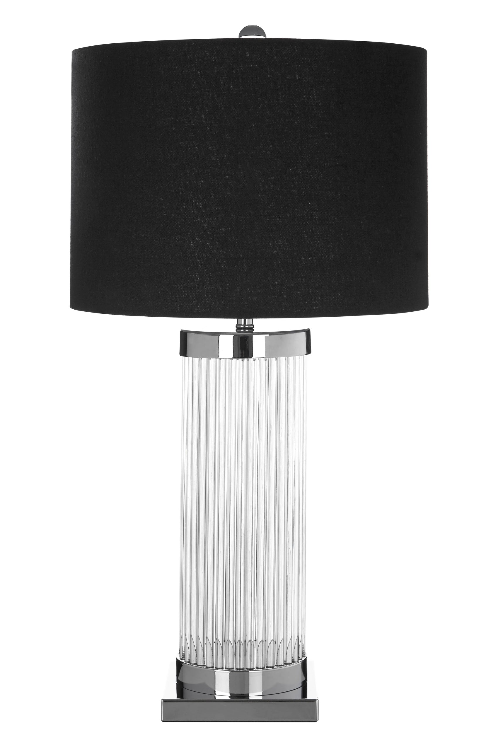Astratto Clear Glass & Silver Table Lamp