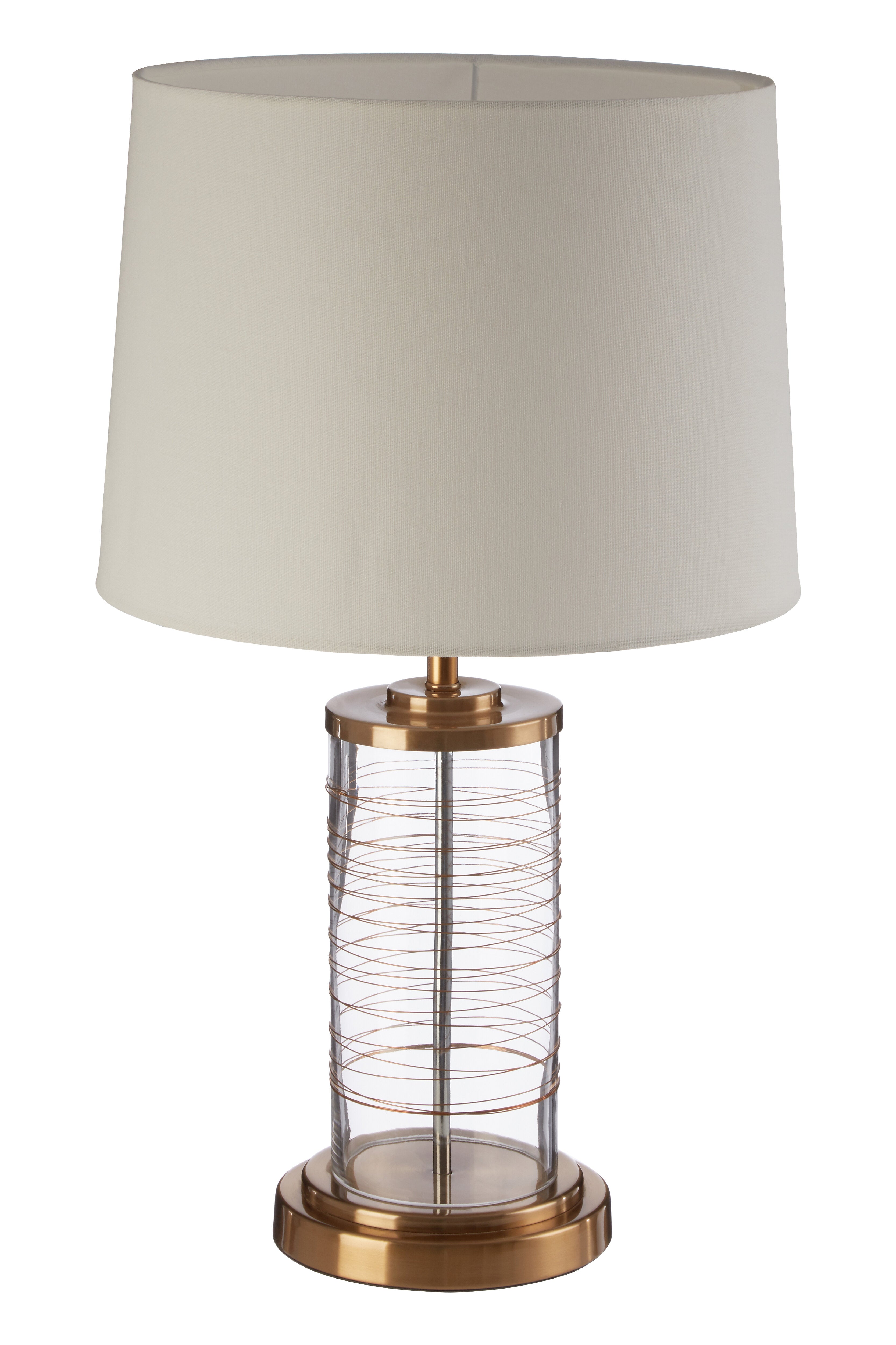 Murdoch Clear Glass & Gold Table Lamp
