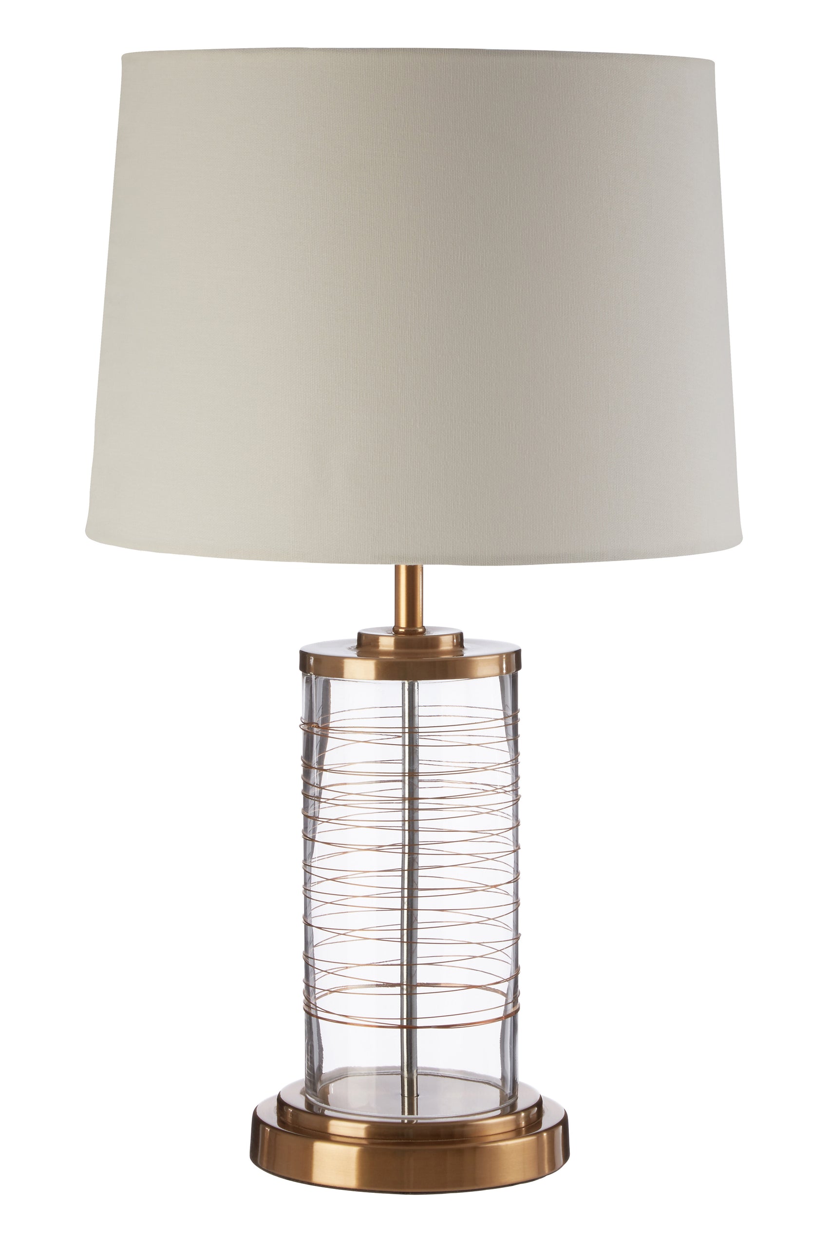 Murdoch Clear Glass & Gold Table Lamp