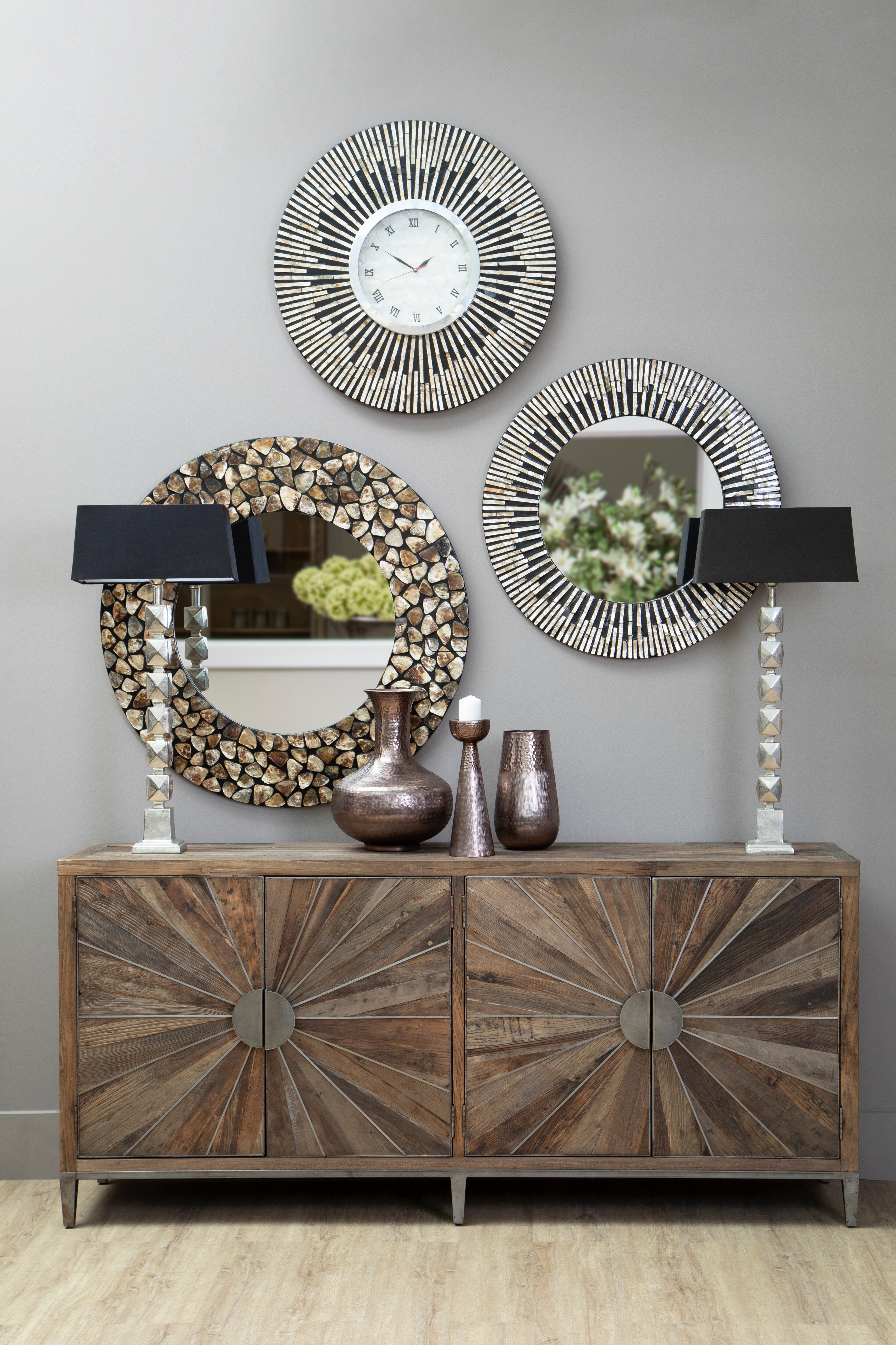 Cesar Silver Faceted Table Lamp