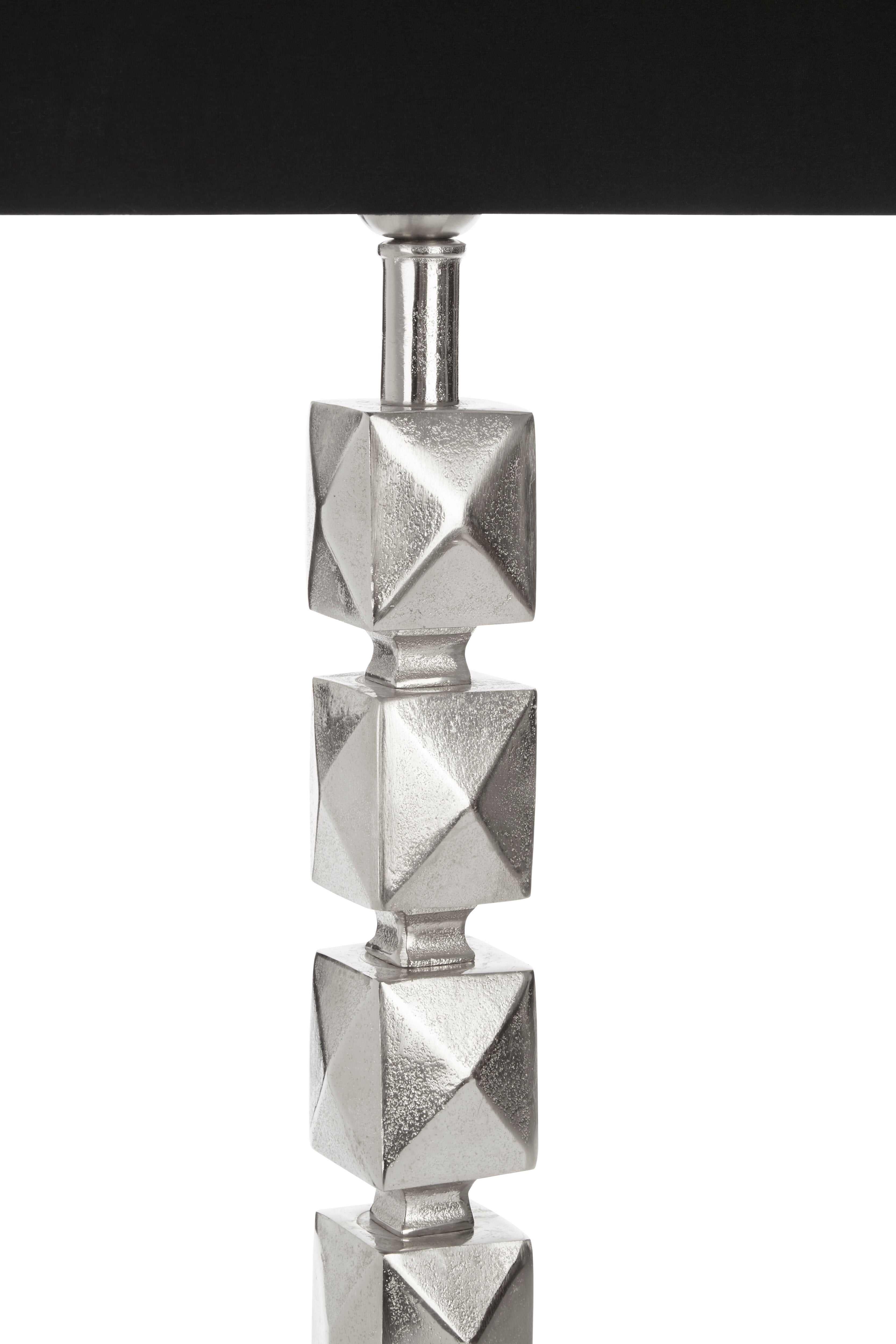 Cesar Silver Faceted Table Lamp
