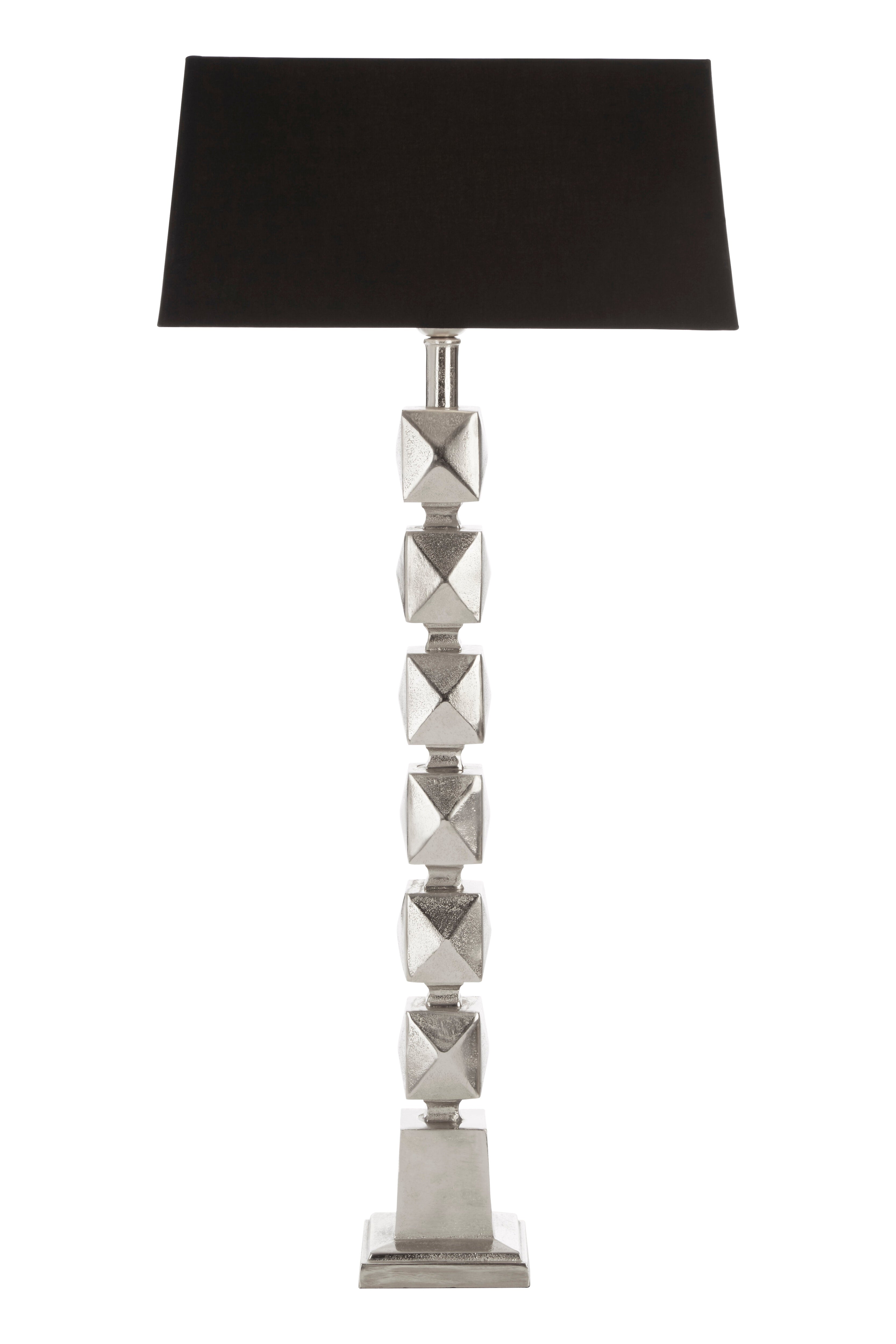 Cesar Silver Faceted Table Lamp
