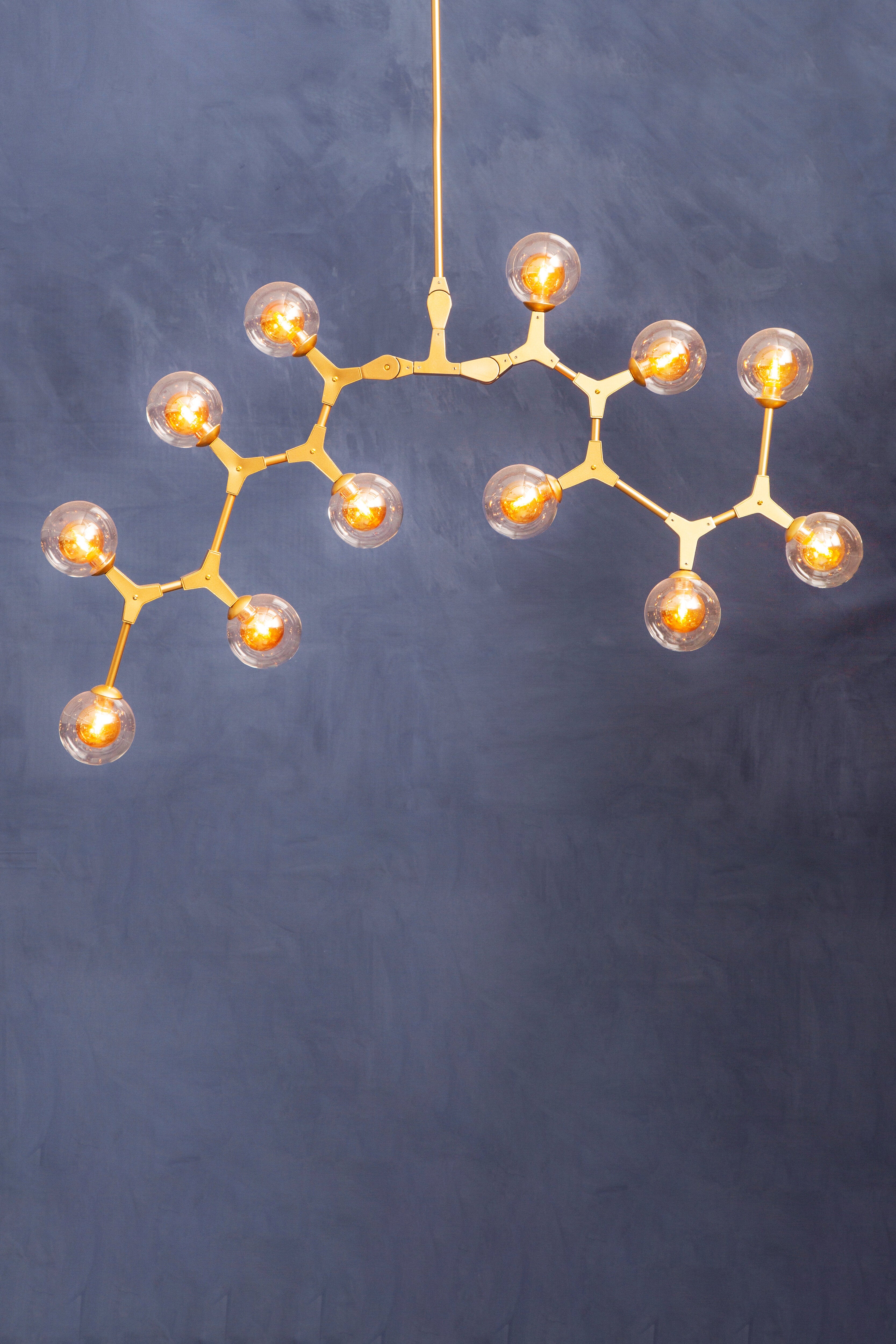 Abira 12 Arm Gold Finish Pendant Light