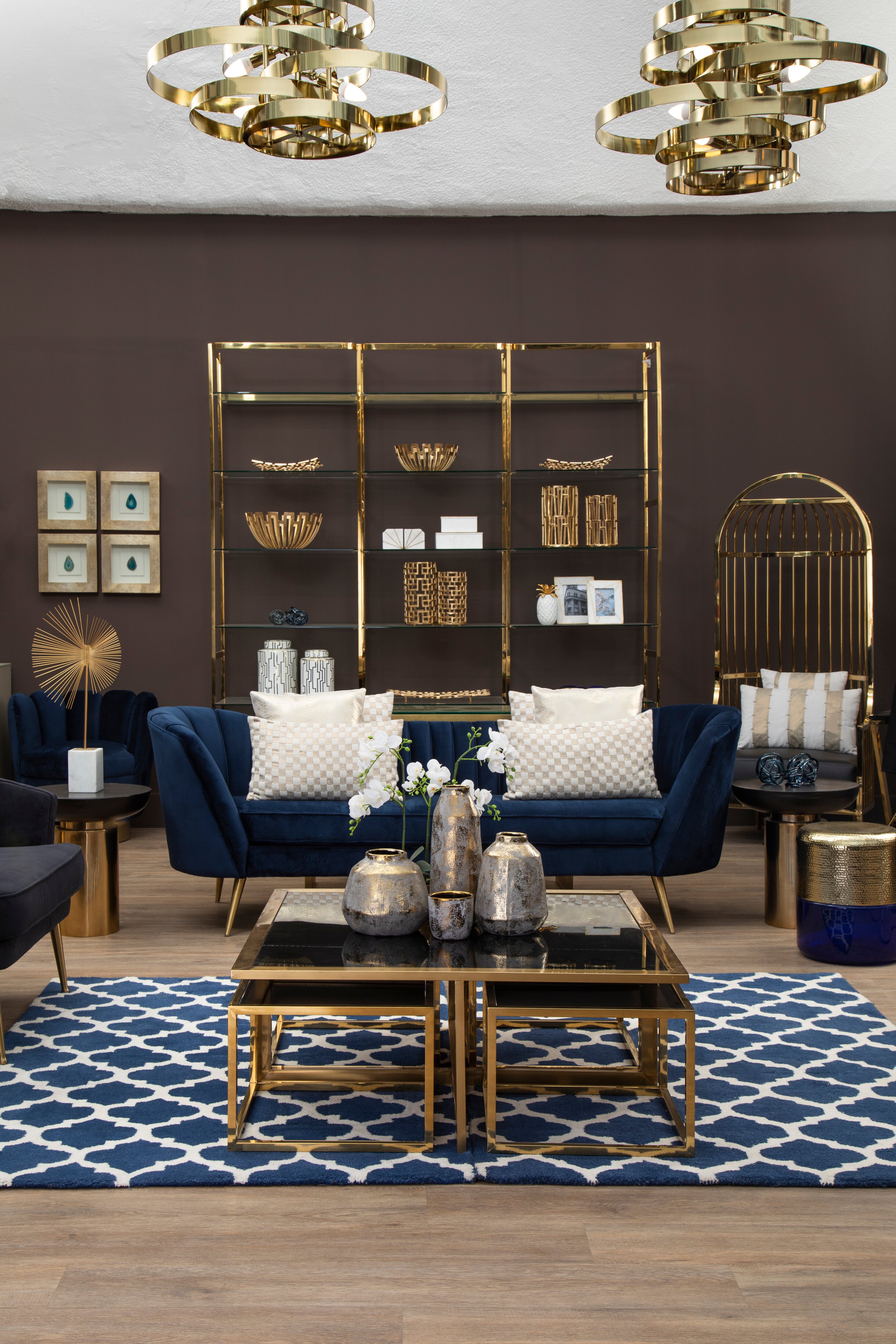 Loma 4 Bulb Gold Finish Pendant Light