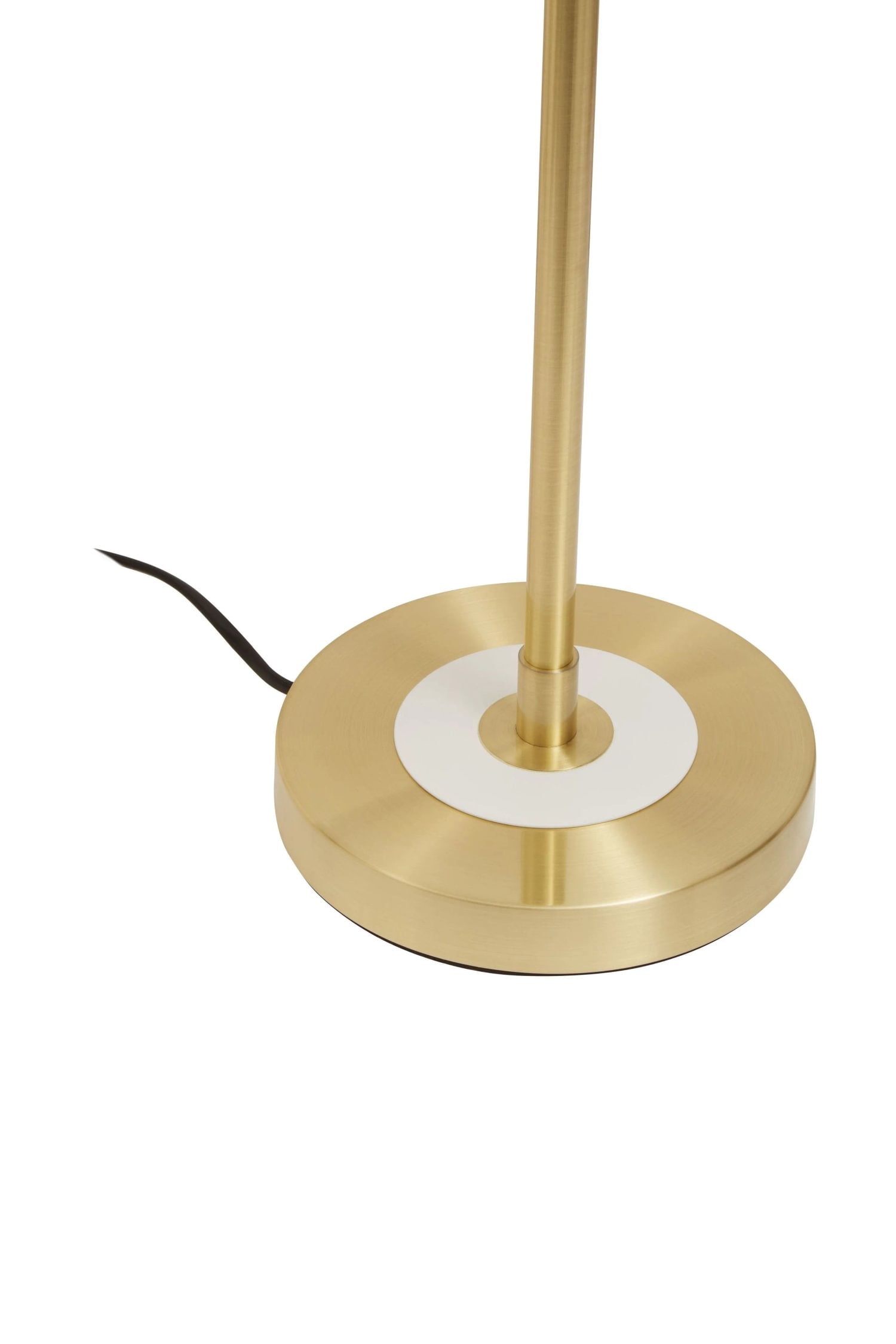 Savoy Brushed Brass Finish & White Shade Table Lamp