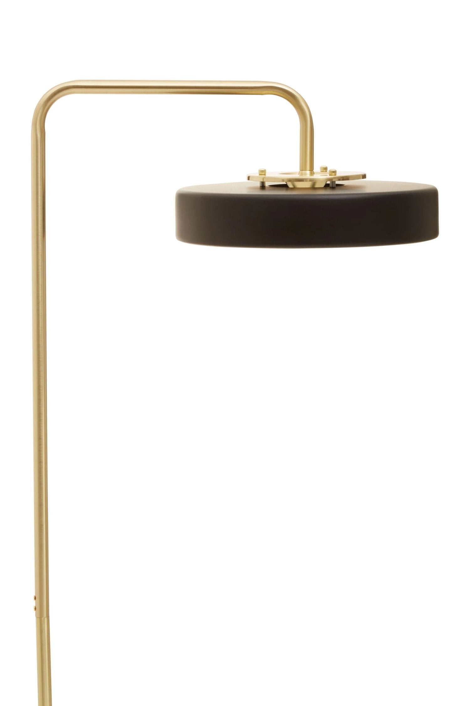 Savoy Brass Finish & Black Shade Floor Lamp