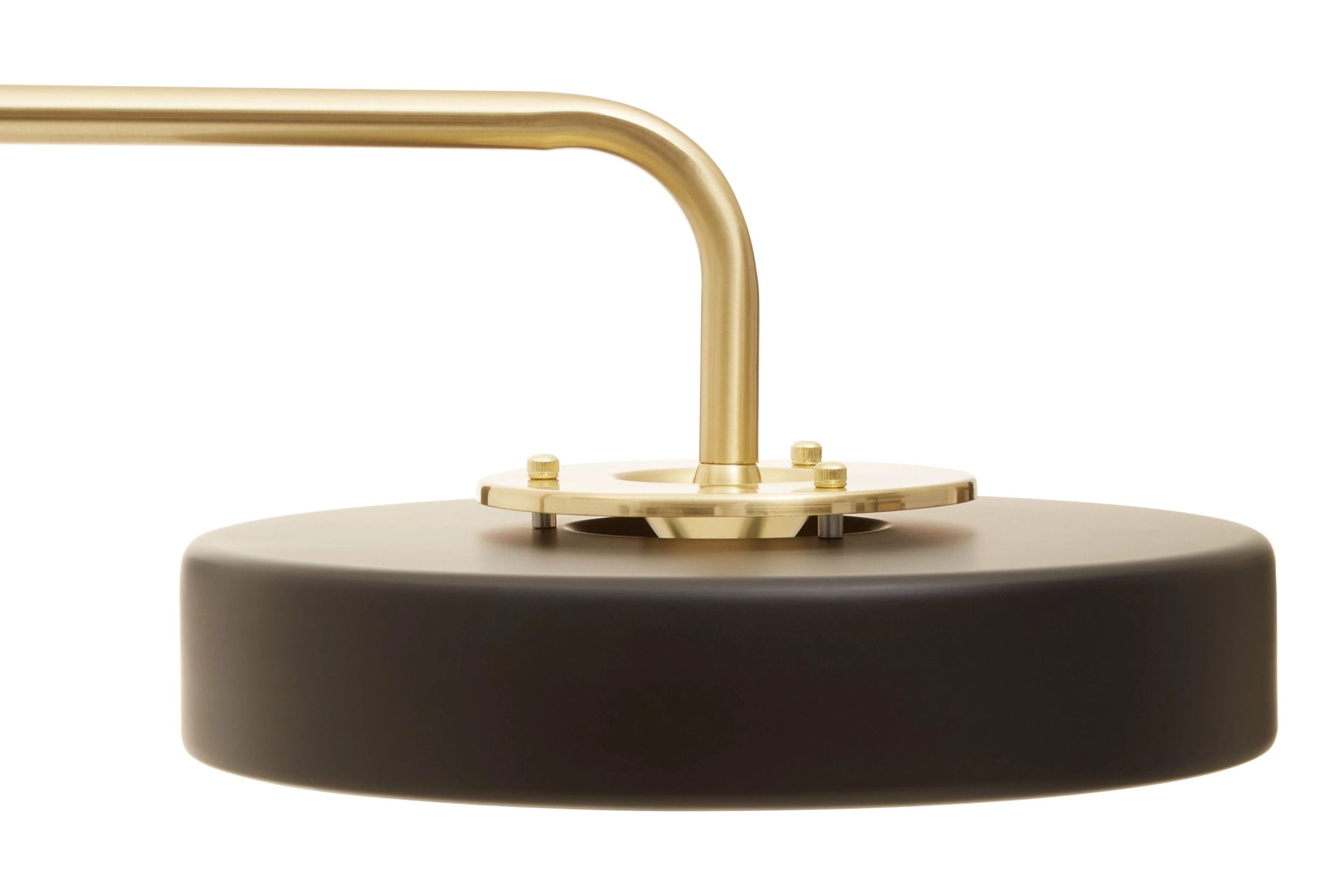 Savoy Brass Finish & Black Shade Floor Lamp