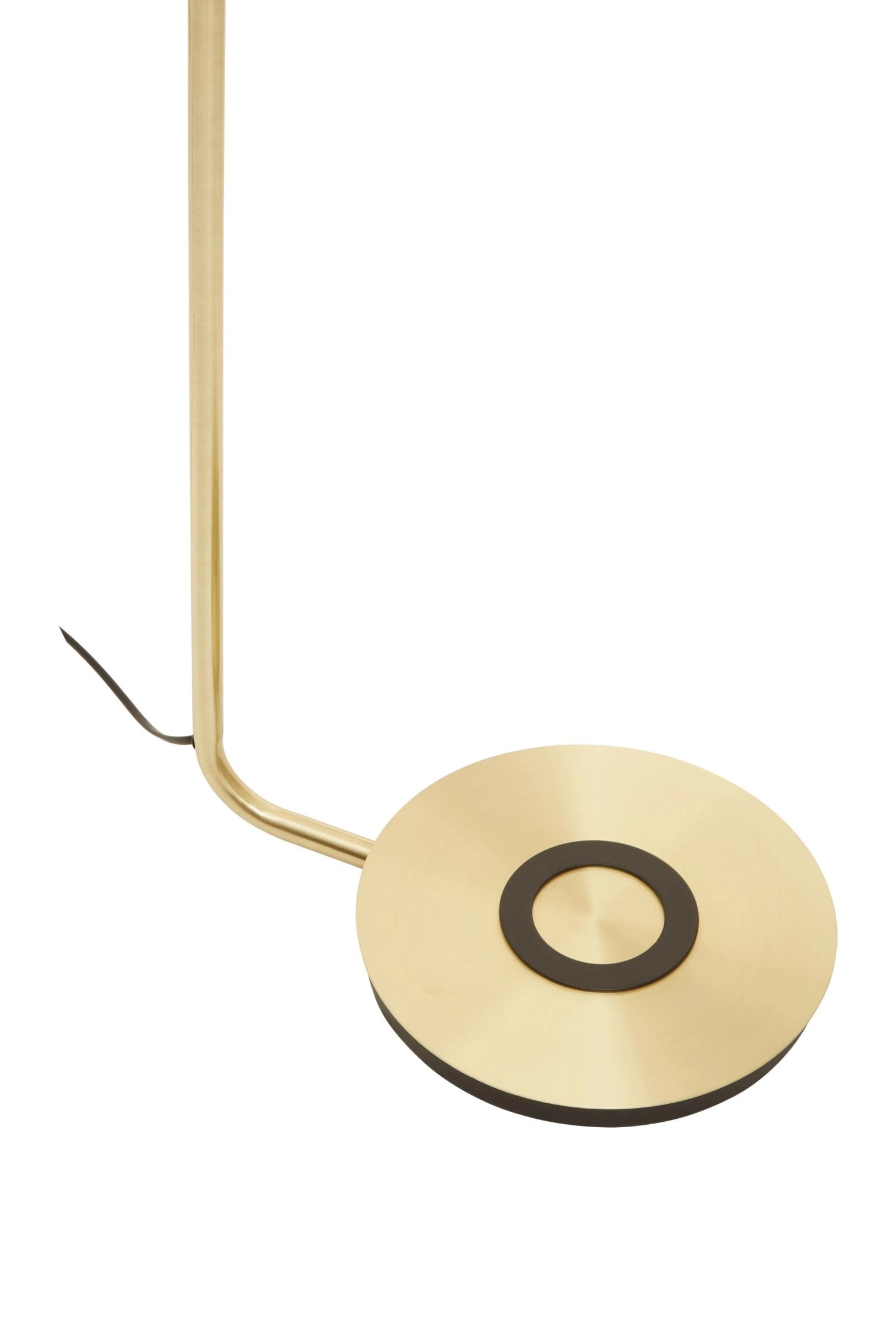 Savoy Brass Finish & Black Shade Floor Lamp