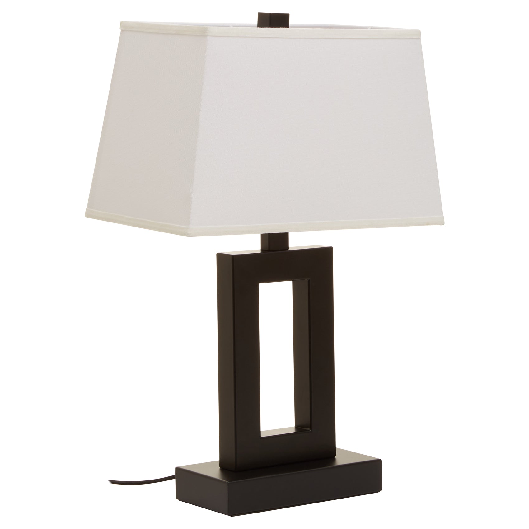 Draco Black & Chic White Table Lamp