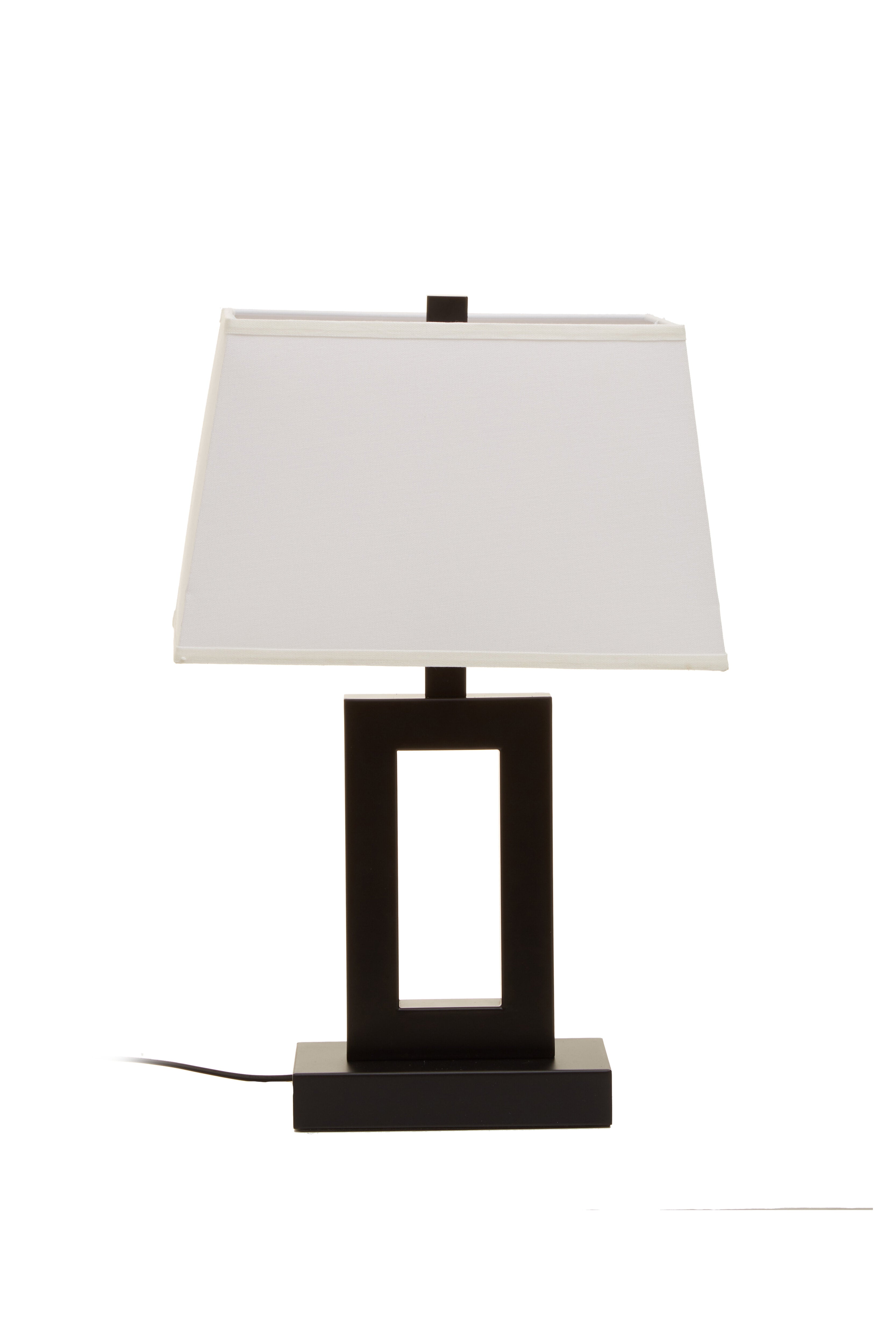 Draco Black & Chic White Table Lamp