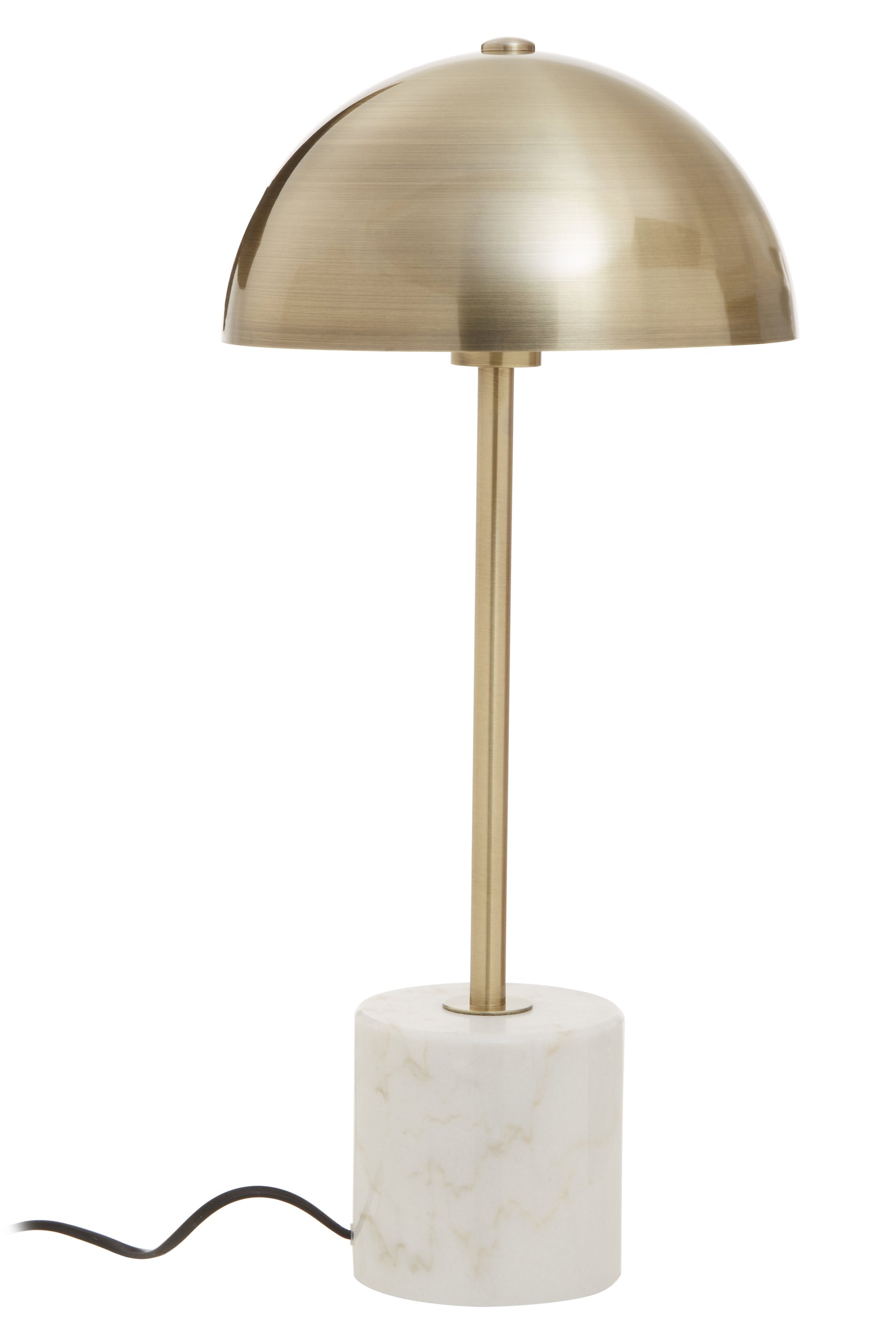 Henbury White Marble & Gold Dome Table Lamp