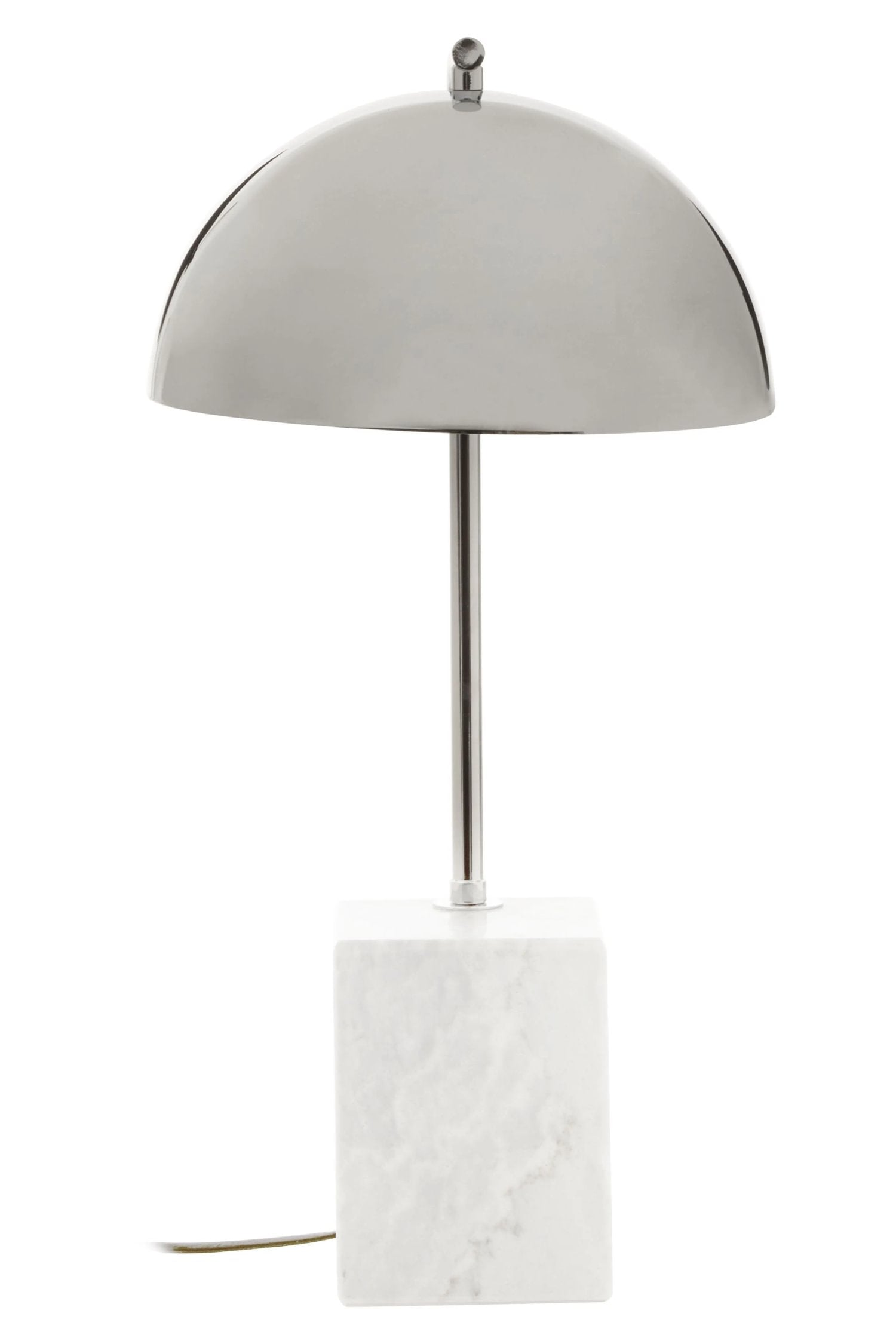 Langford Chrome Finish & Grey Marble Table Lamp