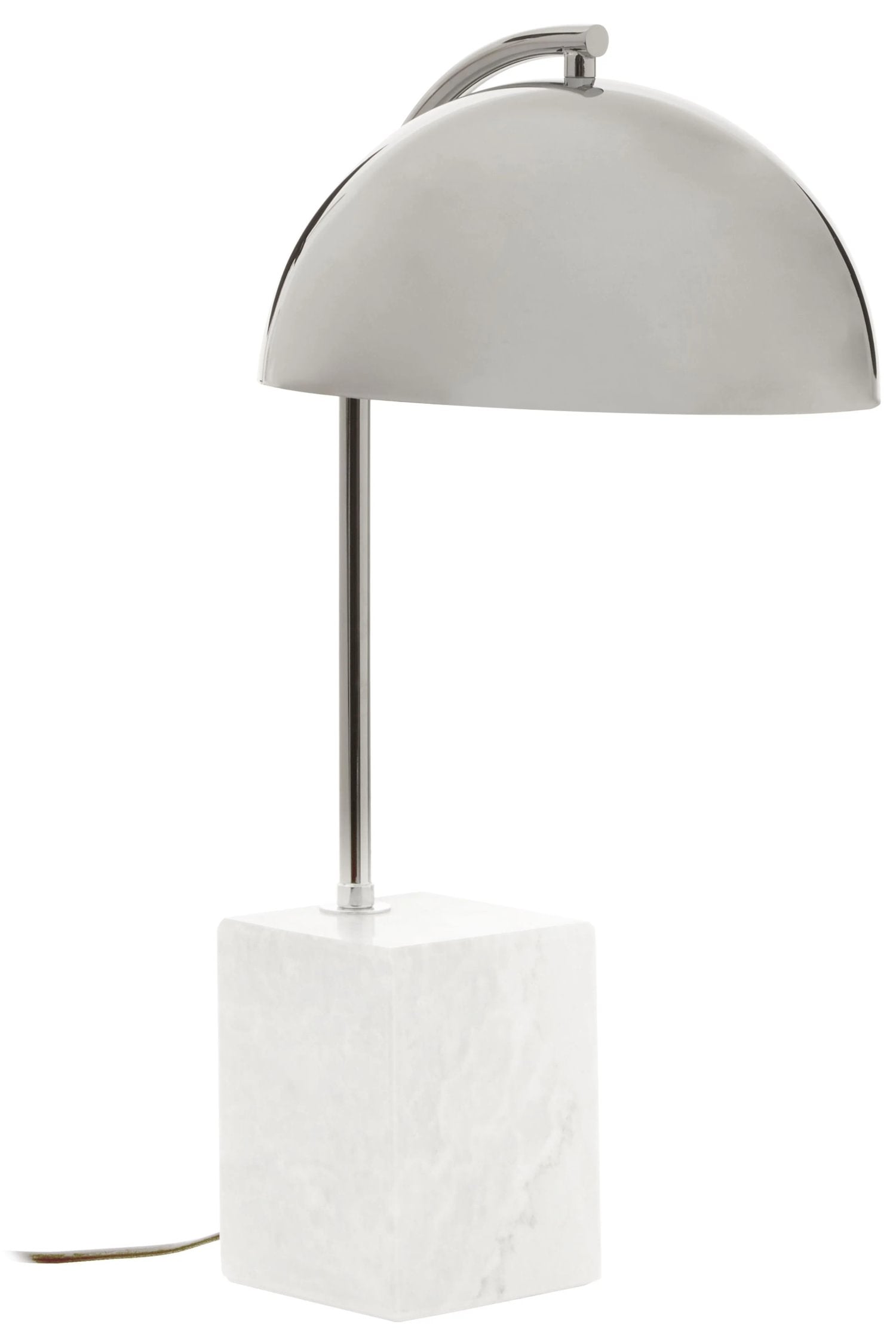 Langford Chrome Finish & Grey Marble Table Lamp