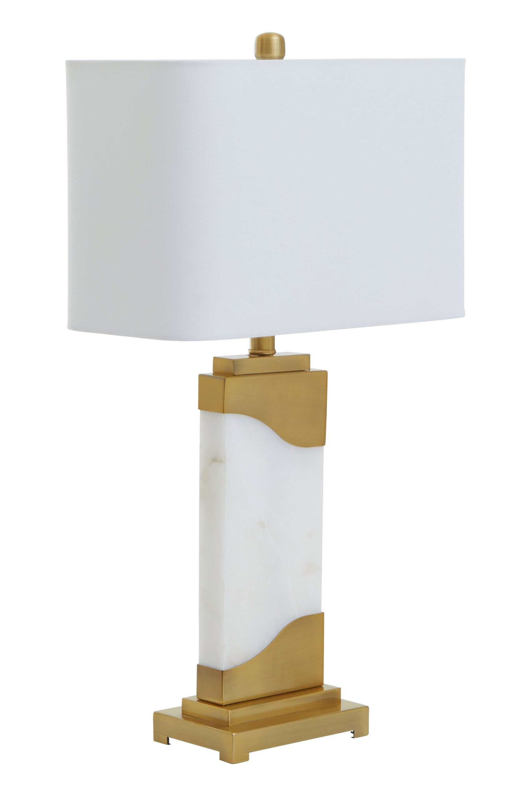 Norida White Marble & Gold Table Lamp