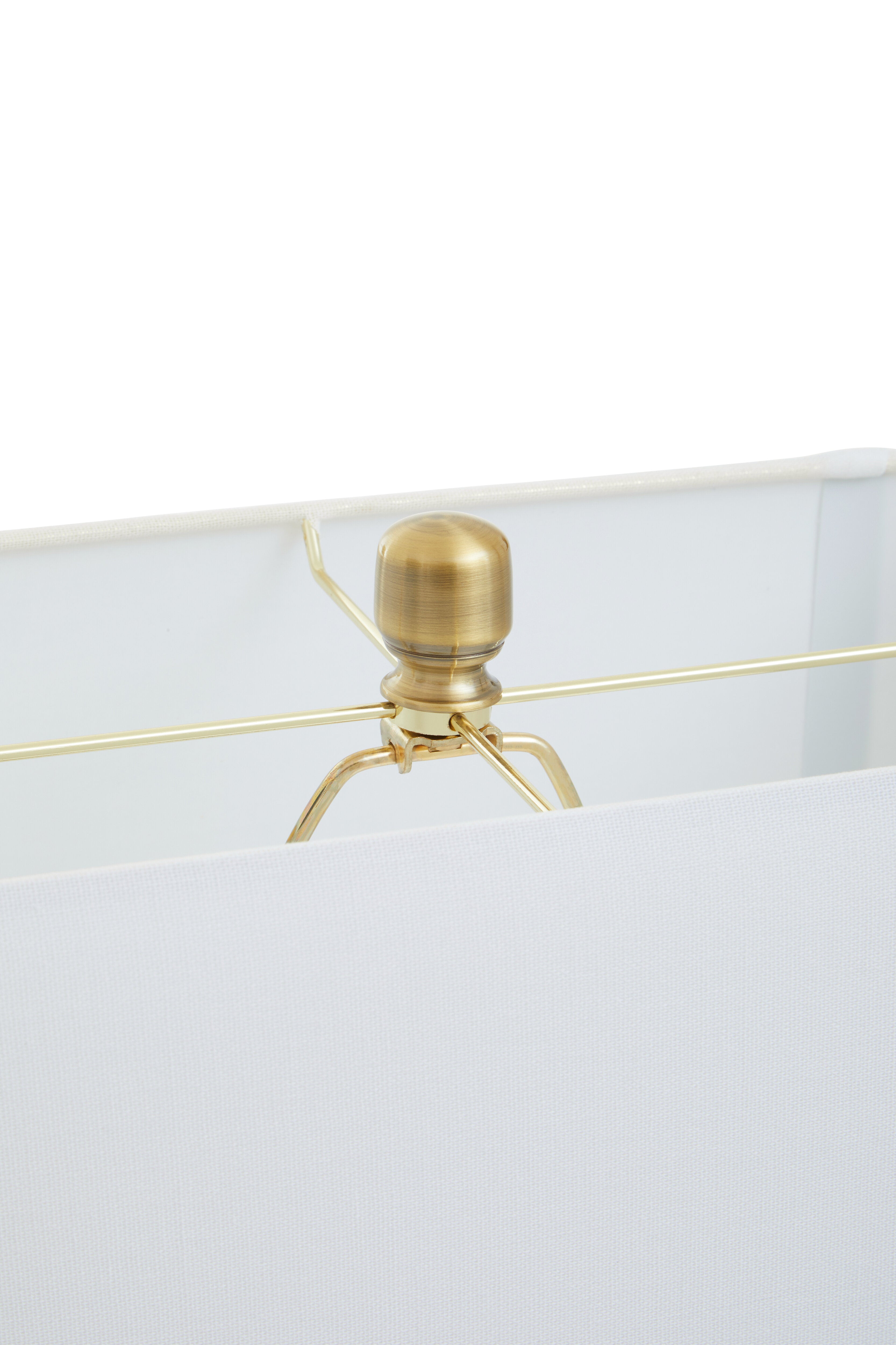 Loon White Marble & Gold Rectangle Table Lamp