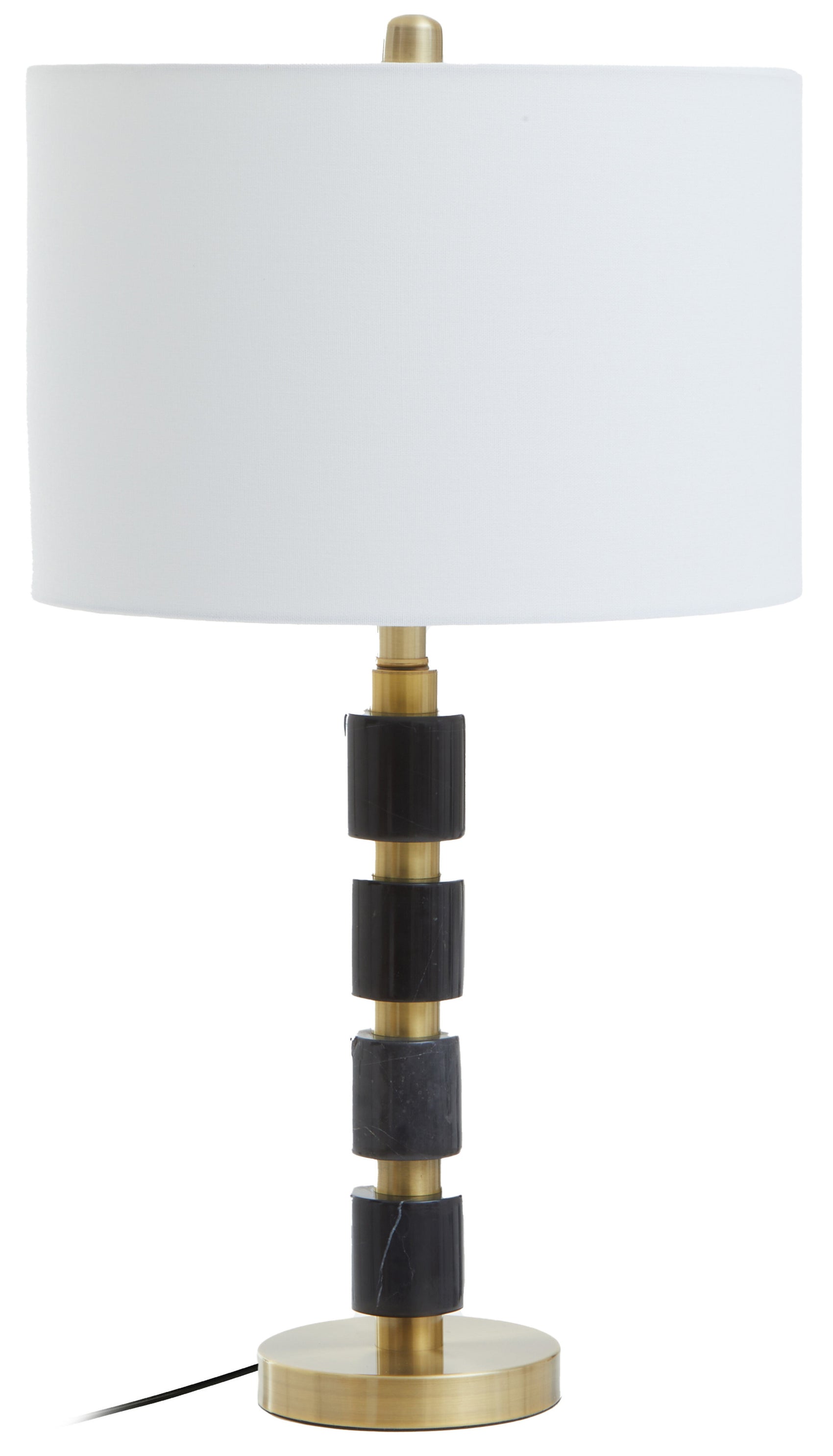 Mali Black Marble & Gold Stacked Table Lamp