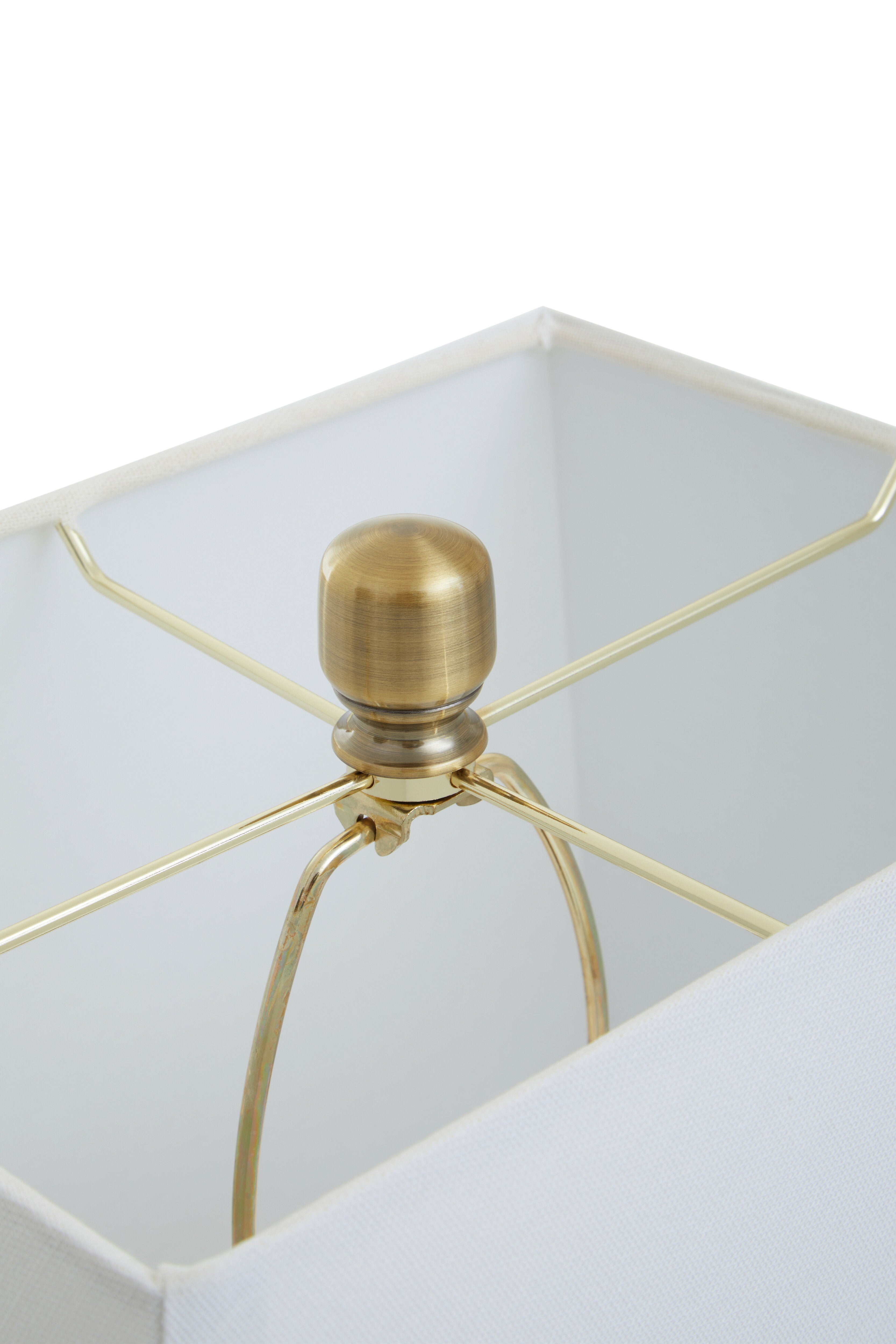 Amelia Circular Marble Table Lamp with Ivory Shade