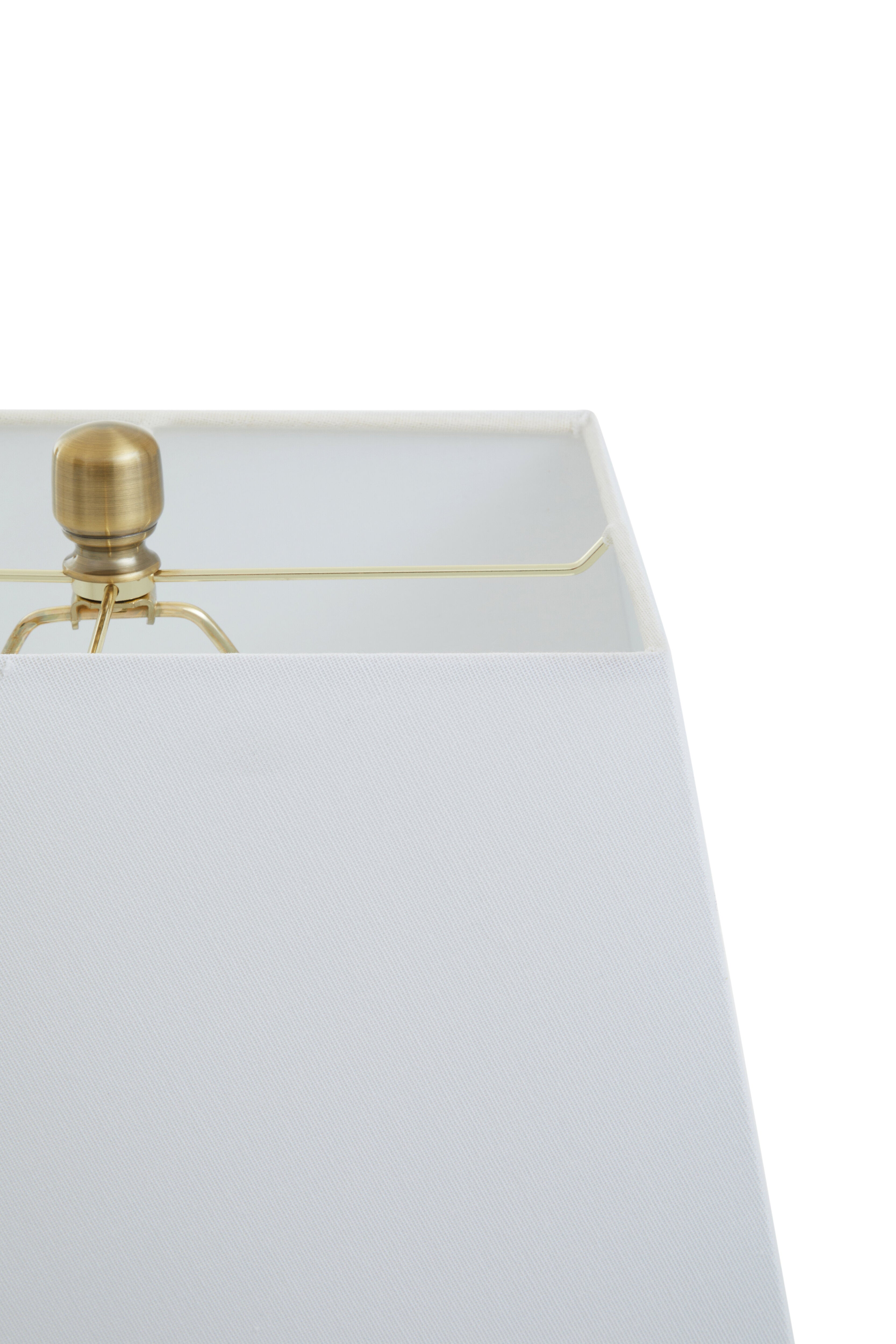 Amelia Circular Marble Table Lamp with Ivory Shade