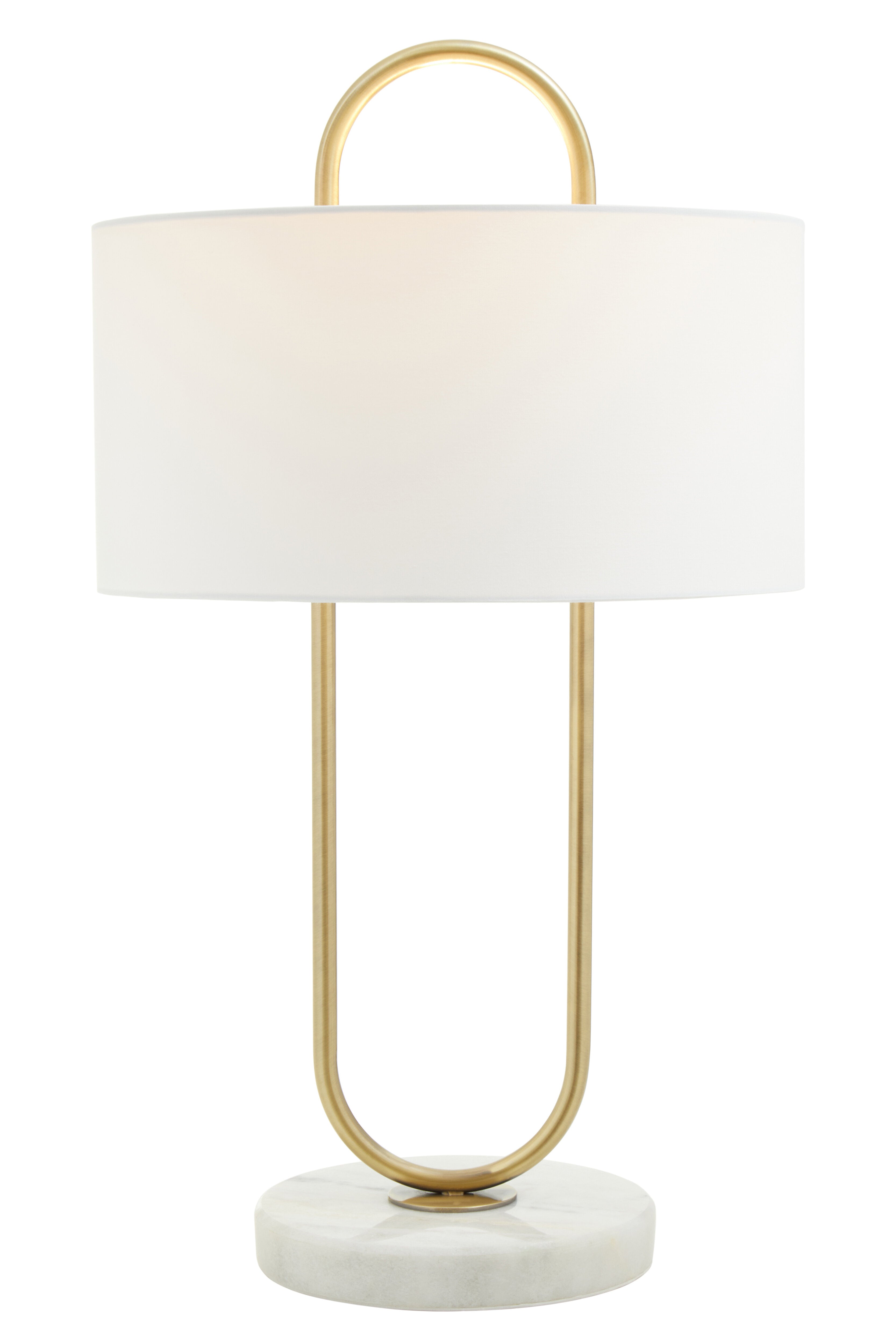 Varo White Marble & Gold Table Lamp