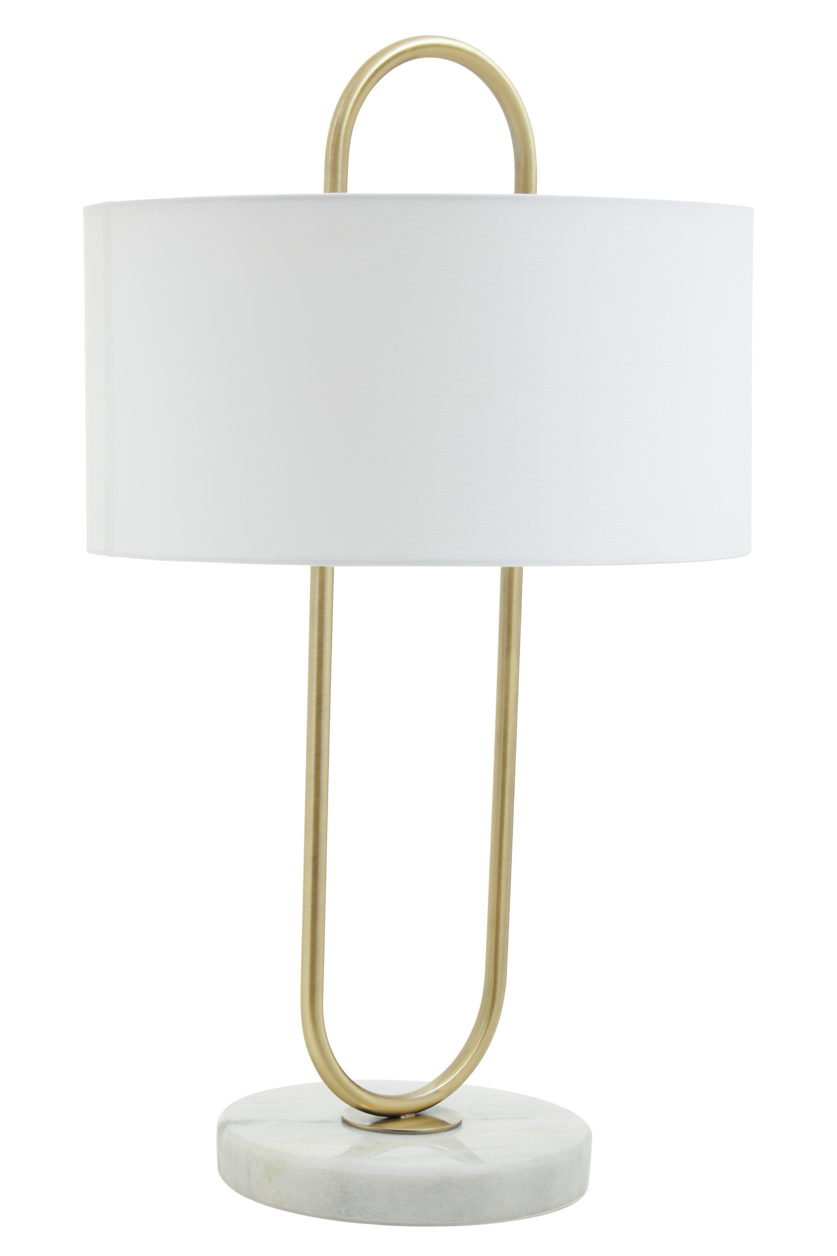 Varo White Marble & Gold Table Lamp