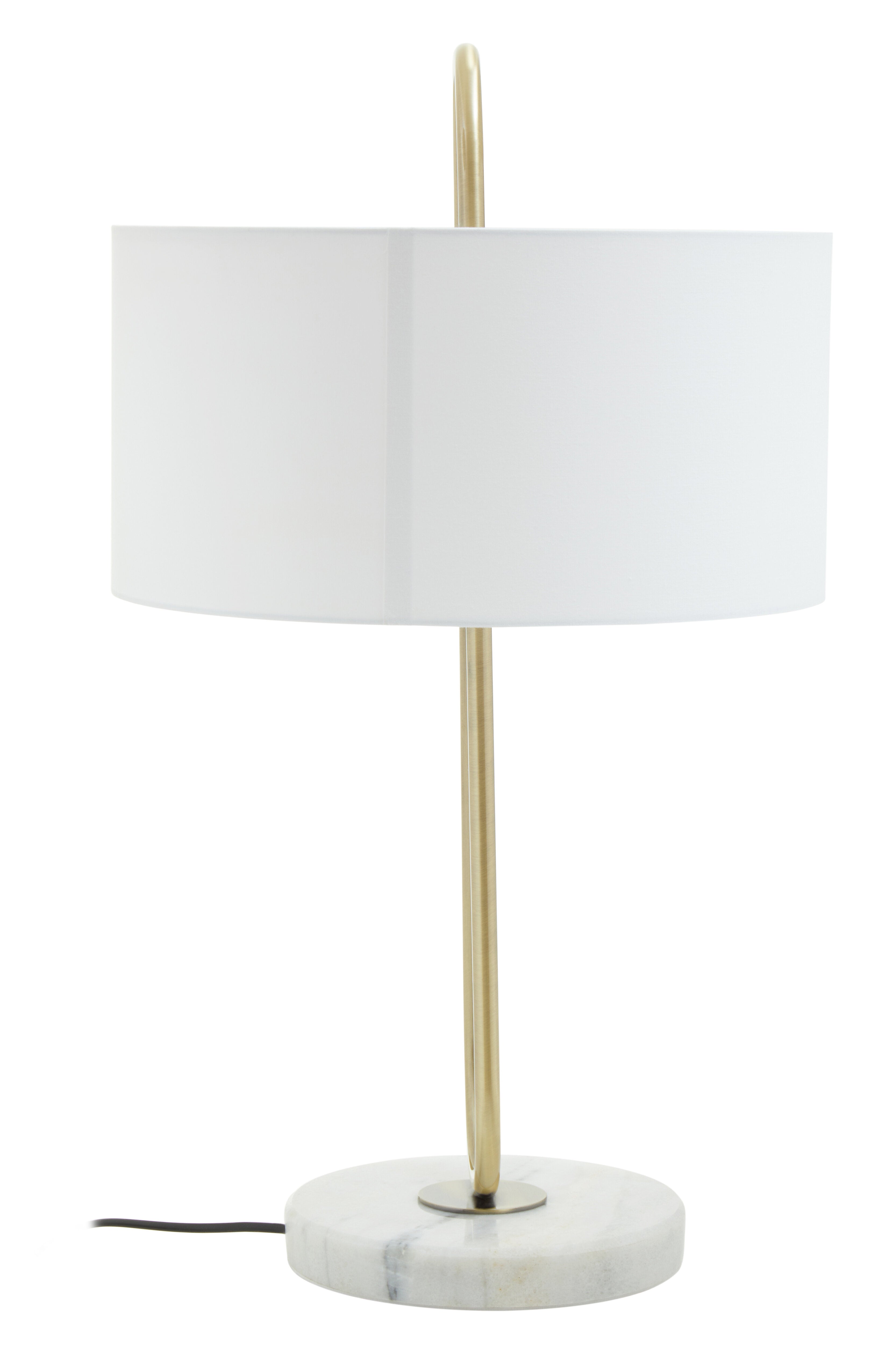 Varo White Marble & Gold Table Lamp