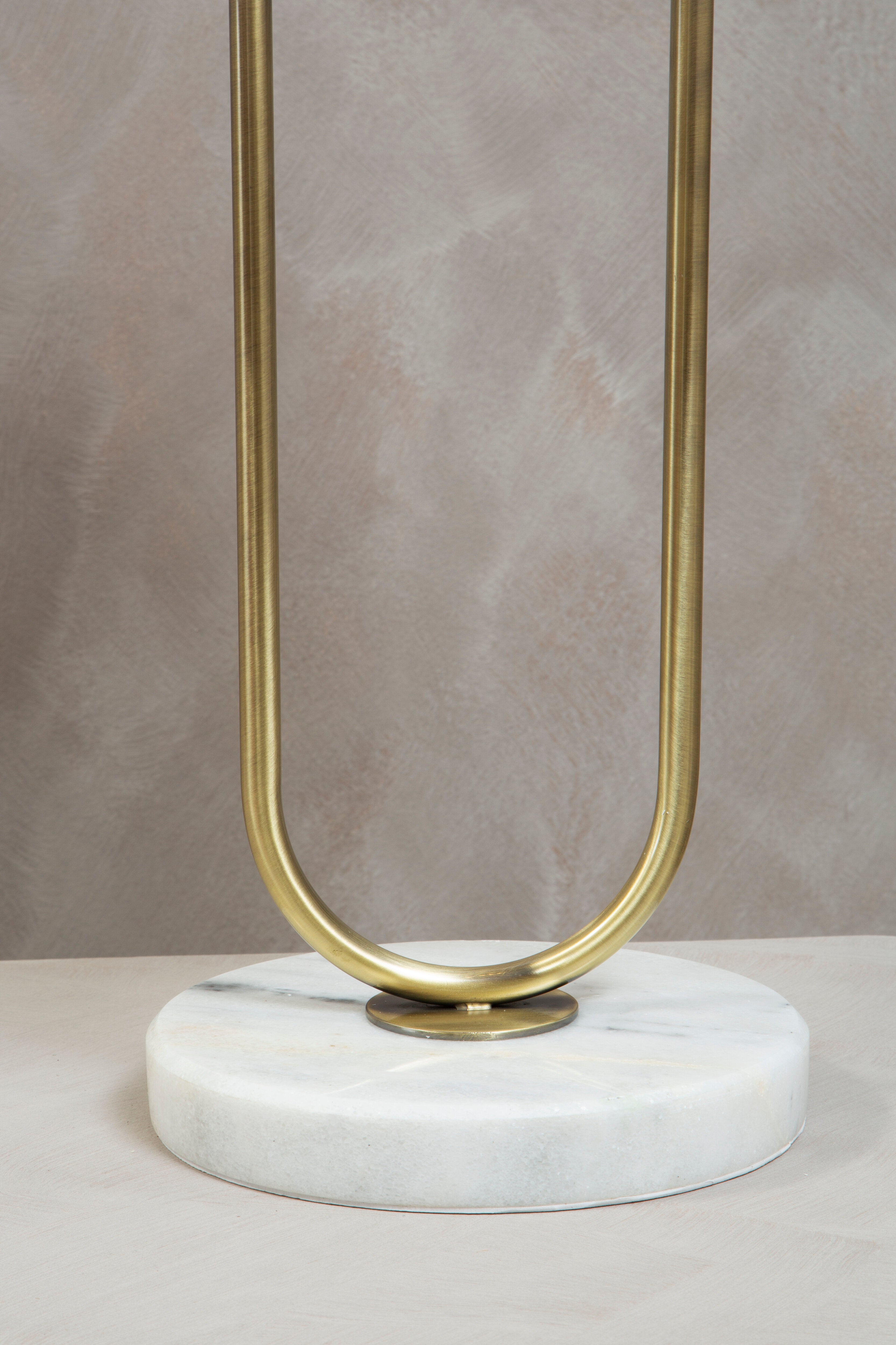 Varo White Marble & Gold Table Lamp