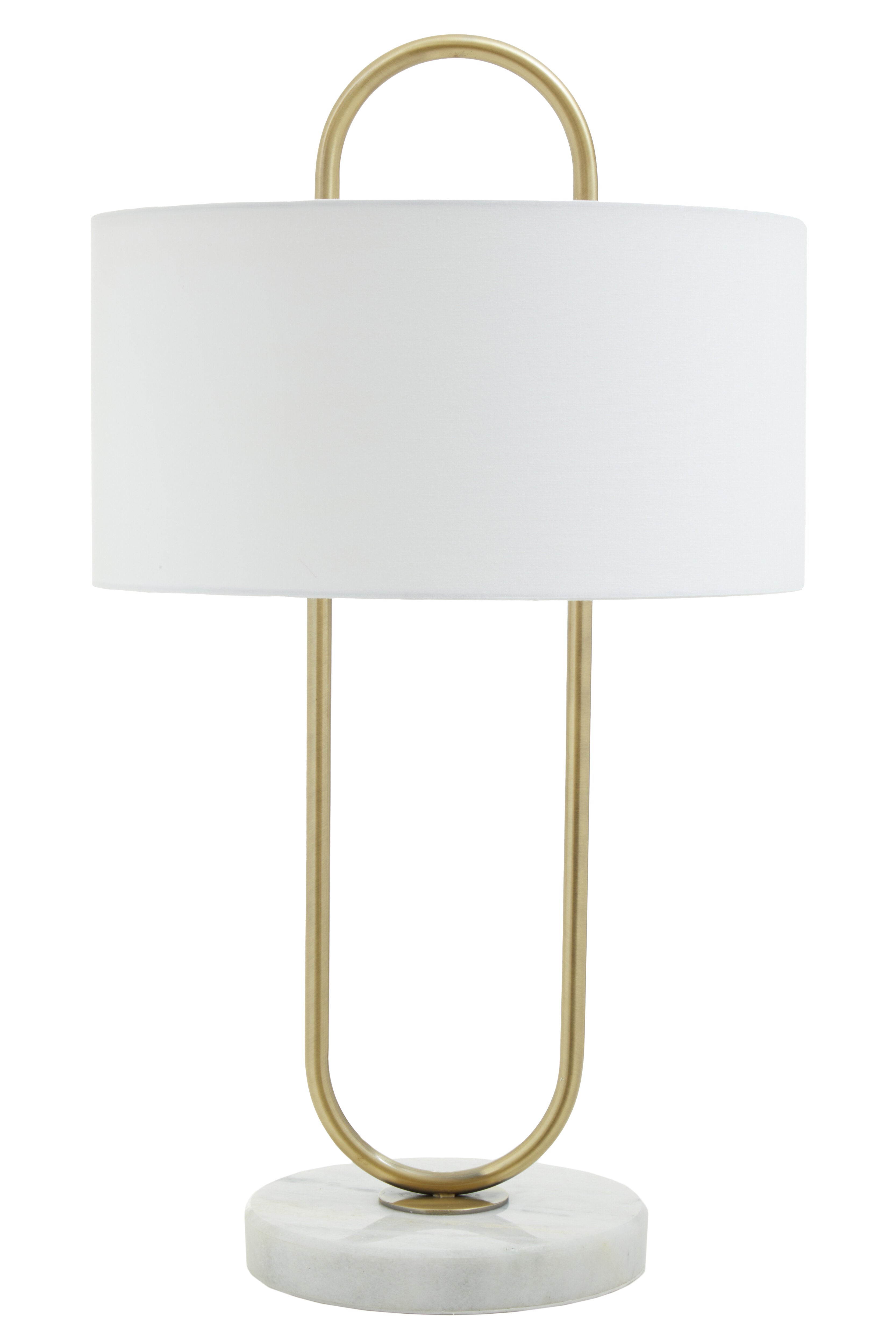 Varo White Marble & Gold Table Lamp
