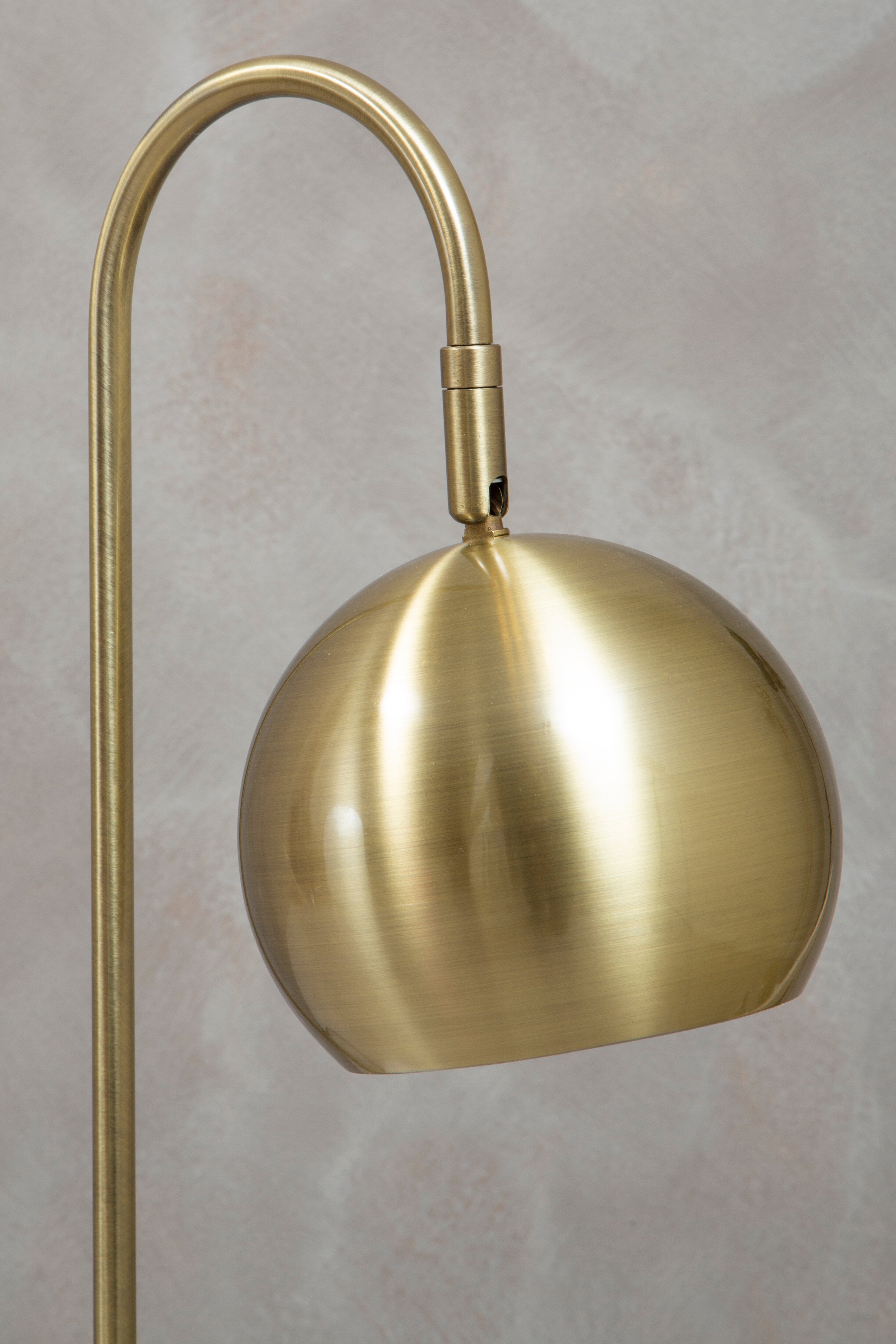 Clyde Gold Globe Shaped & White Marble Table Lamp