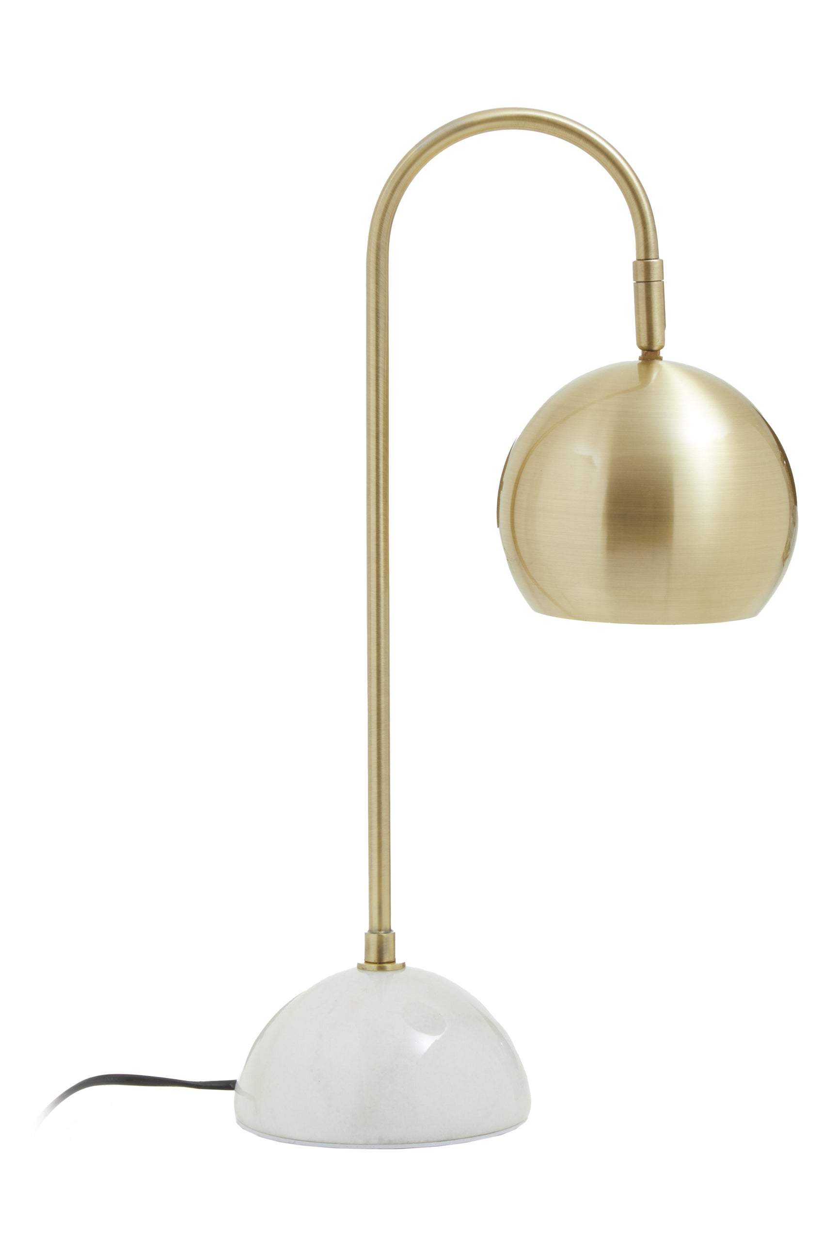 Clyde Gold Globe Shaped & White Marble Table Lamp