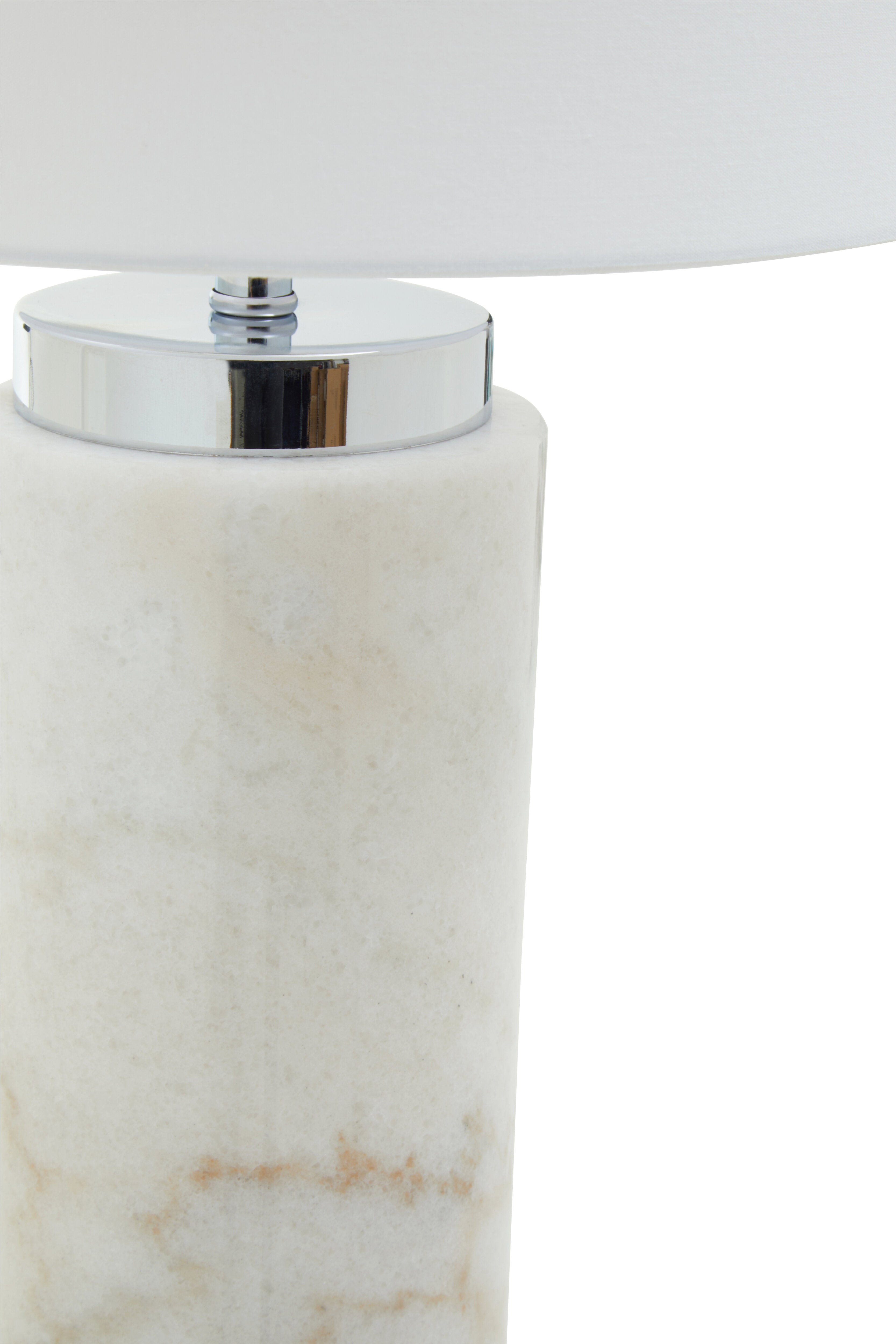 Alila Earth White Marble & White Fabric Table Lamp