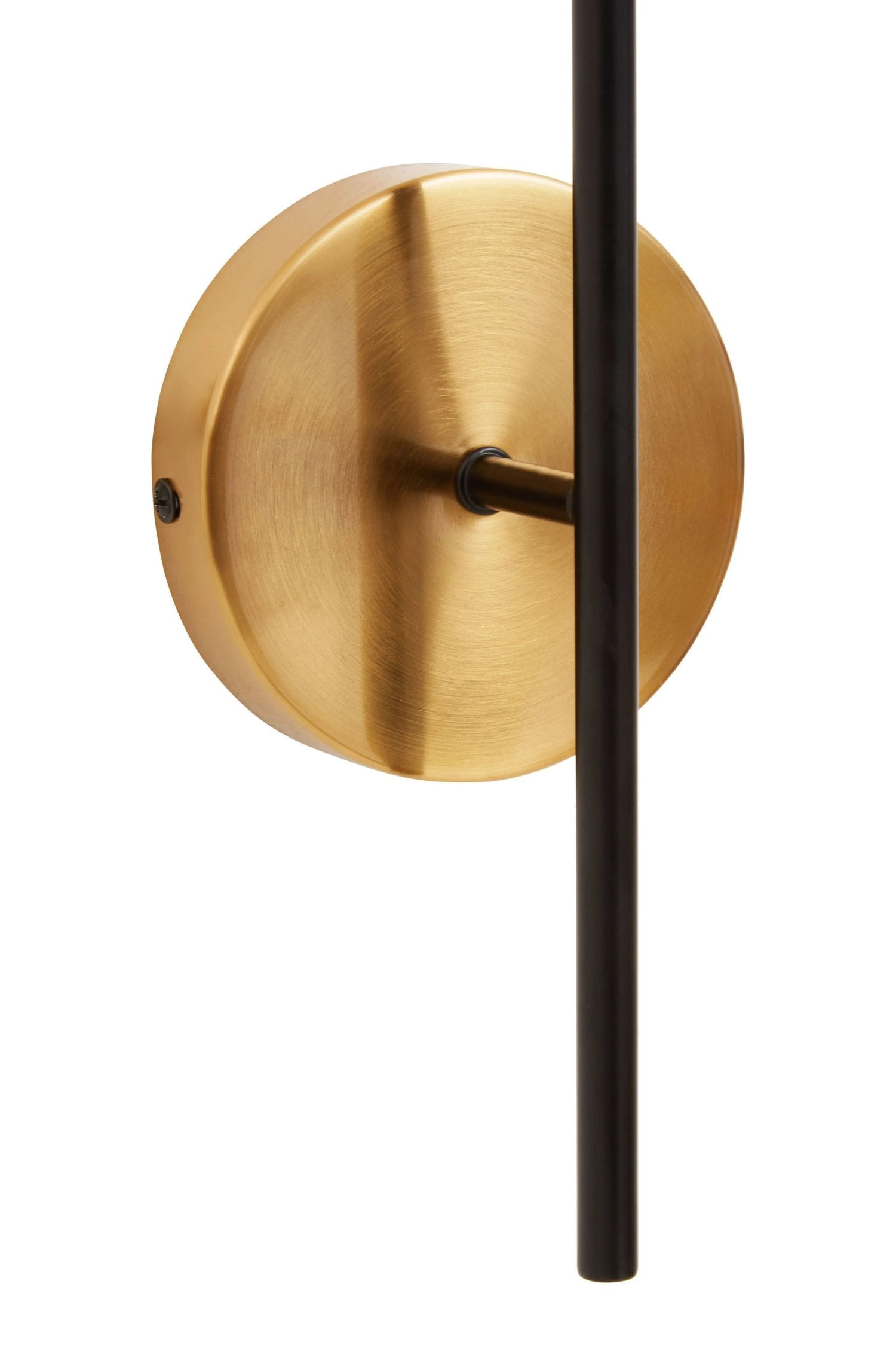 Vector Brass & Black Finish 1 Bulb Ring Wall Light