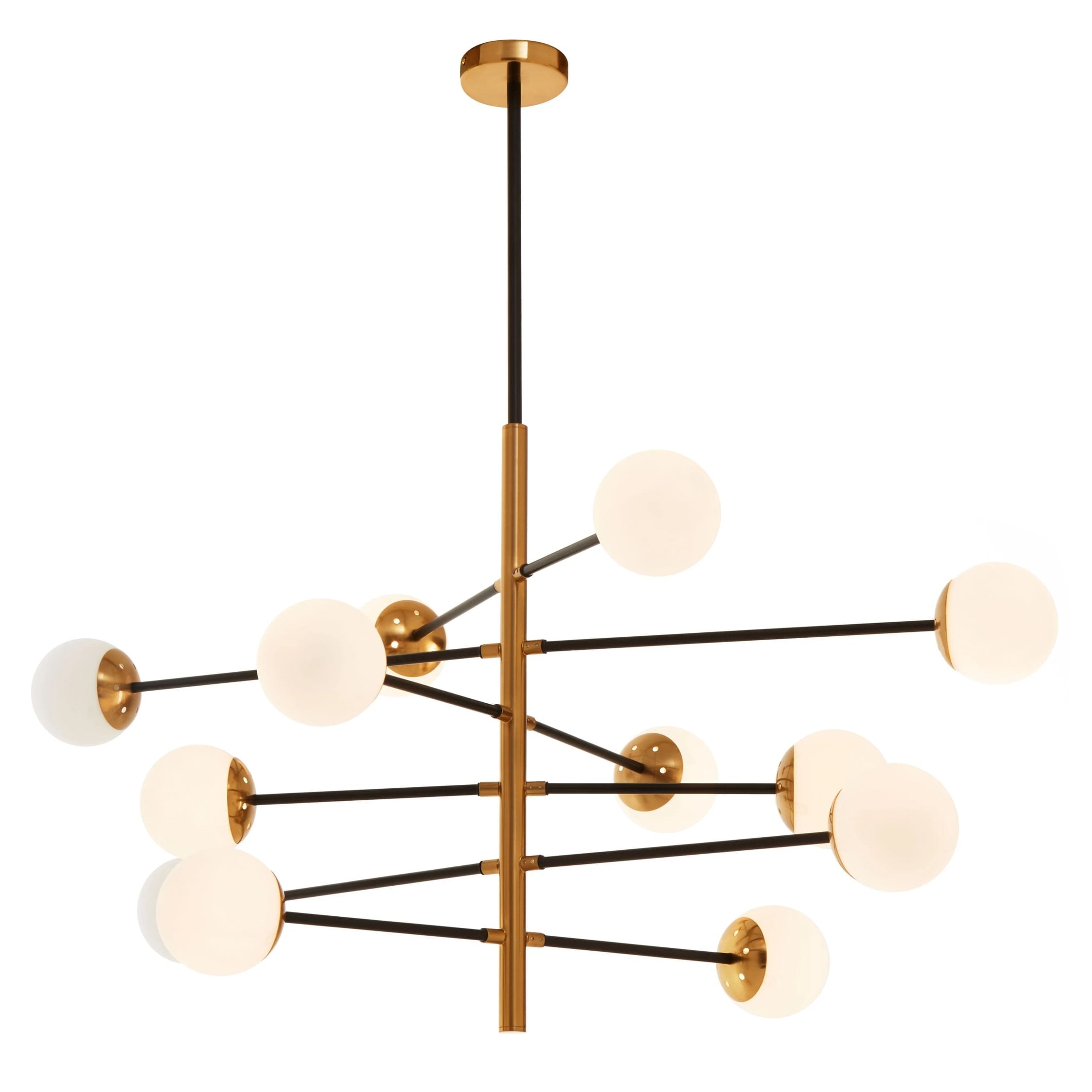 Vector Gold Finish 12 Bulb Pendant Light