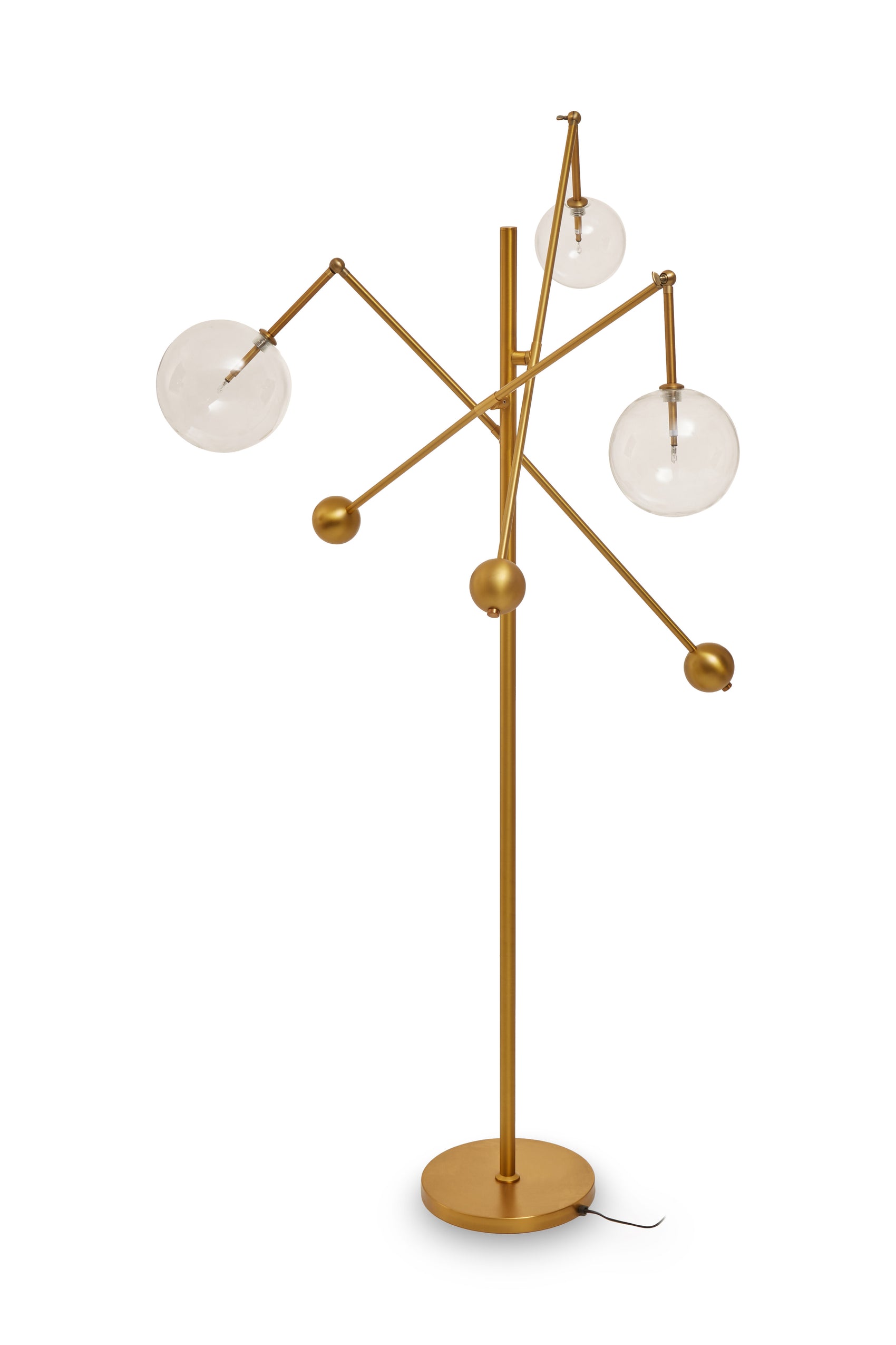 Abira Three Bulb Brass Floor Lamp