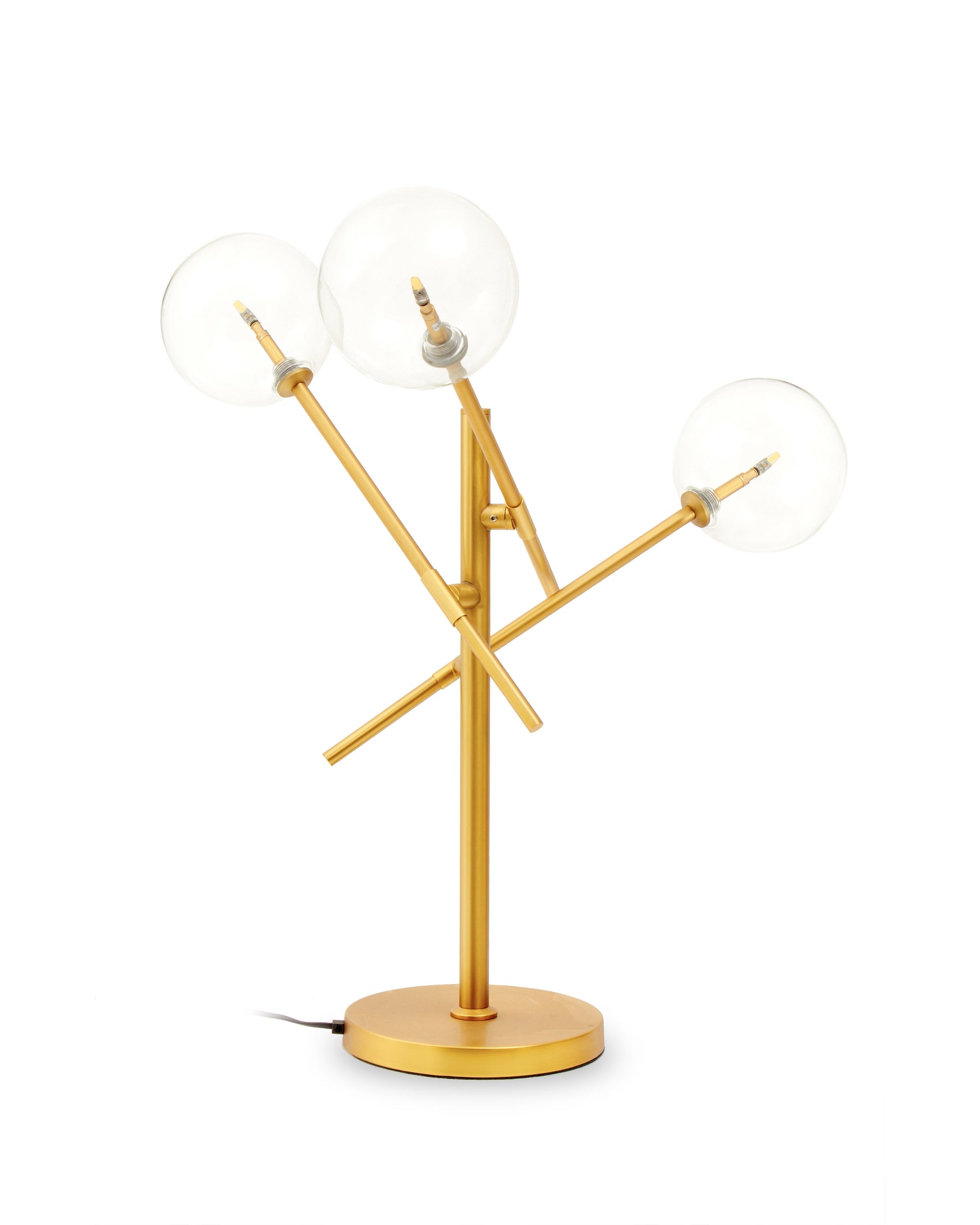 Abira Three 3 Bulb Brass Table Lamp