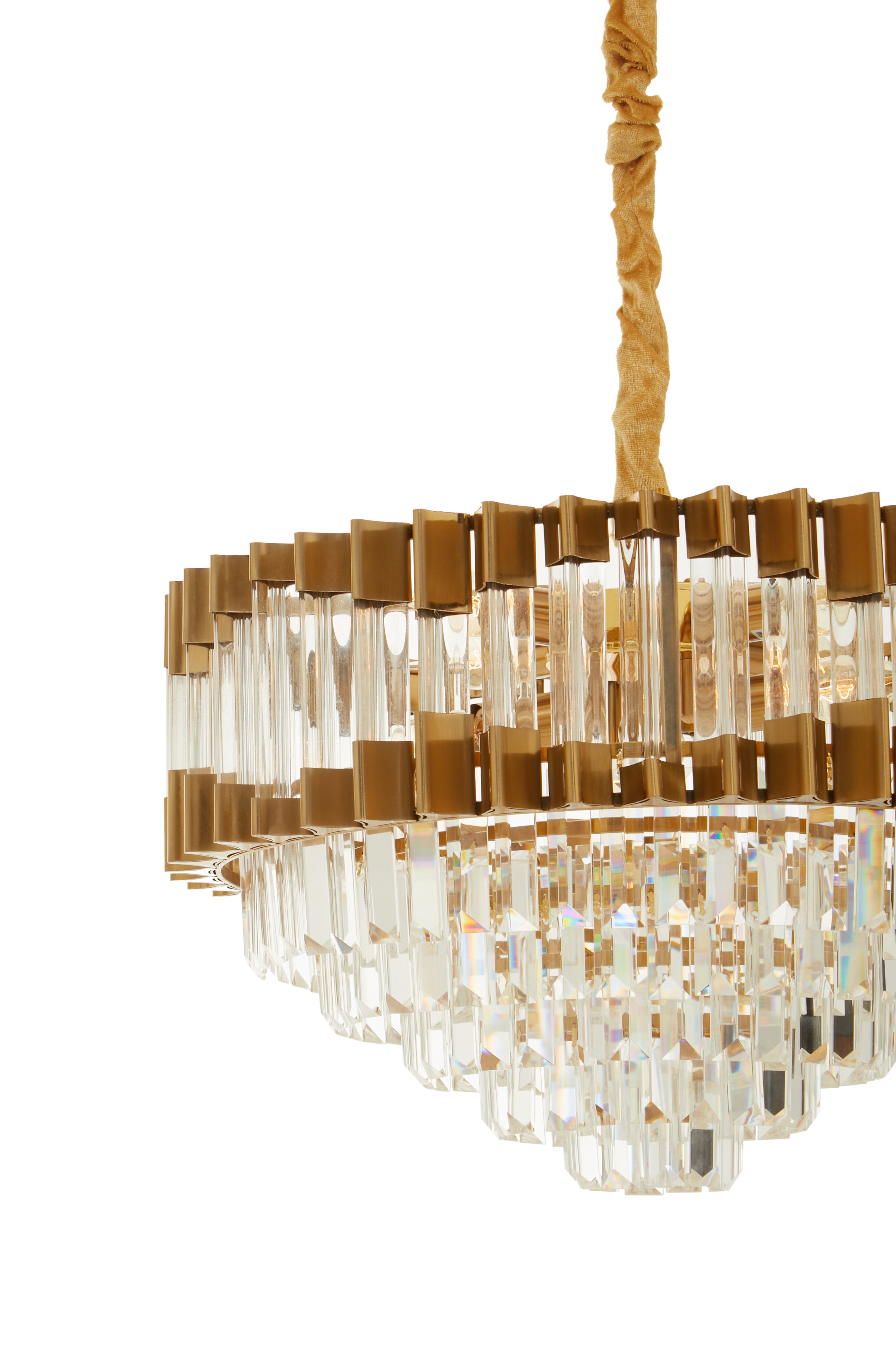 Brentwood Four Bulb Antique Gold Chandelier