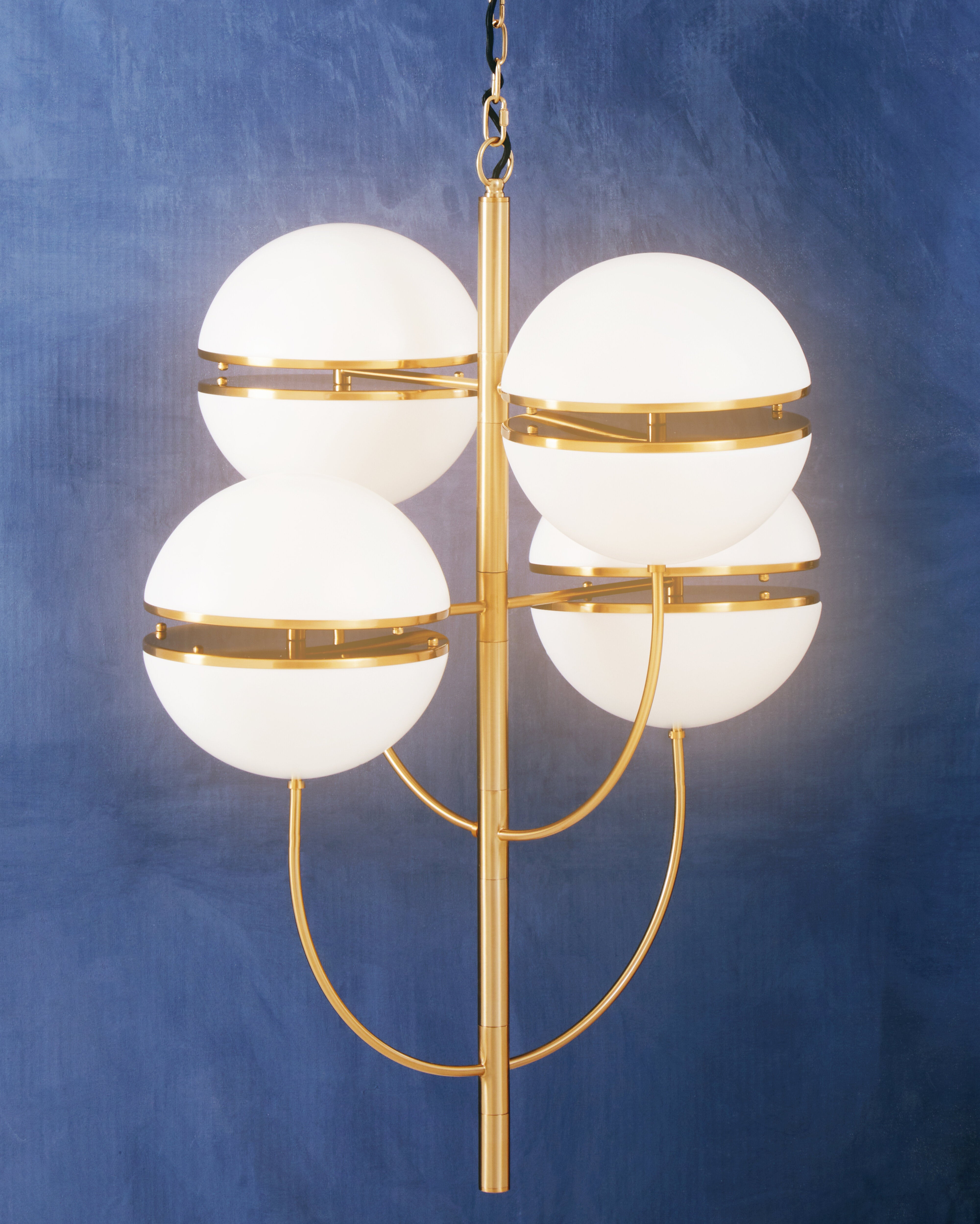 Abira Four Ball Brass Pendant Light