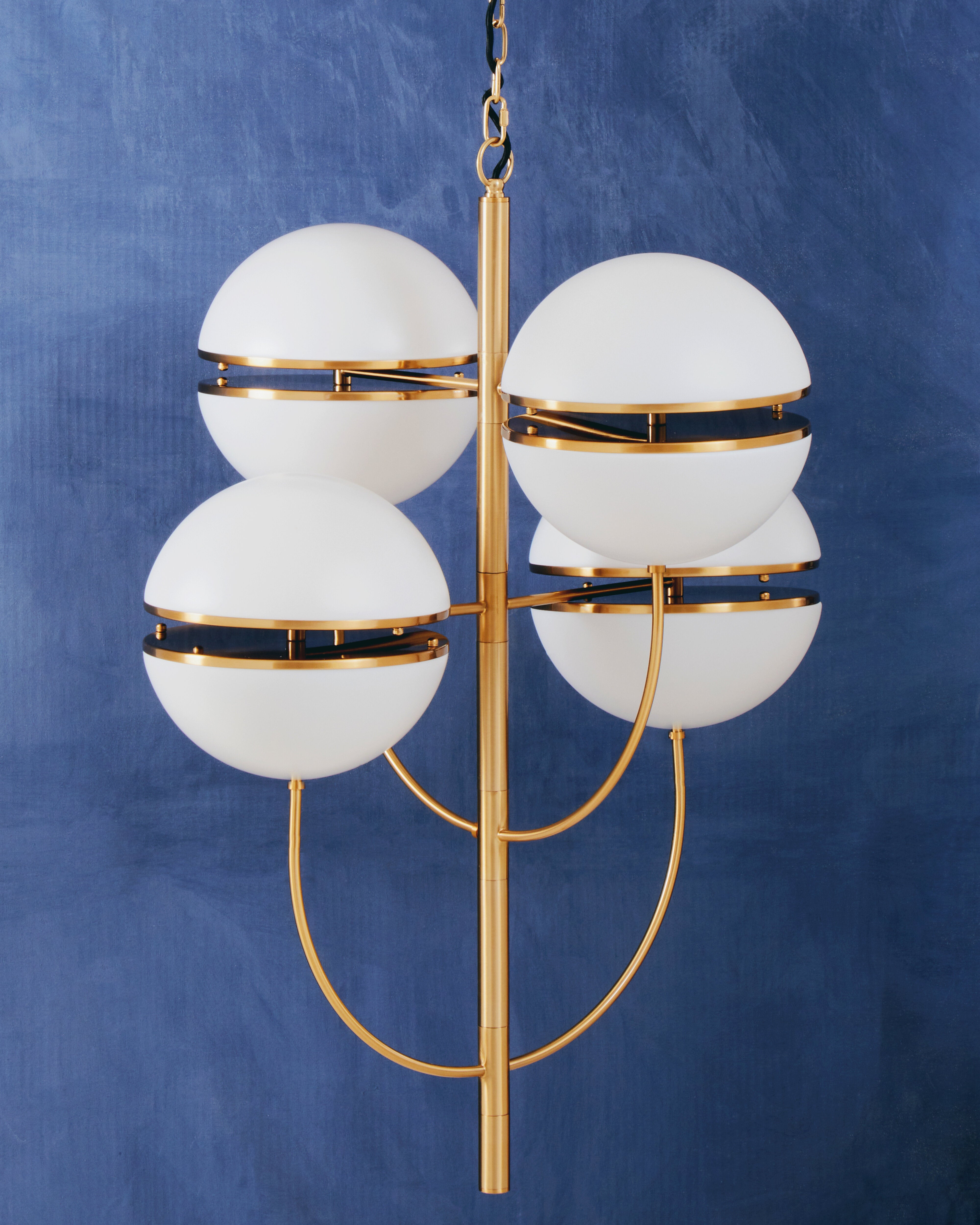 Abira Four Ball Brass Pendant Light