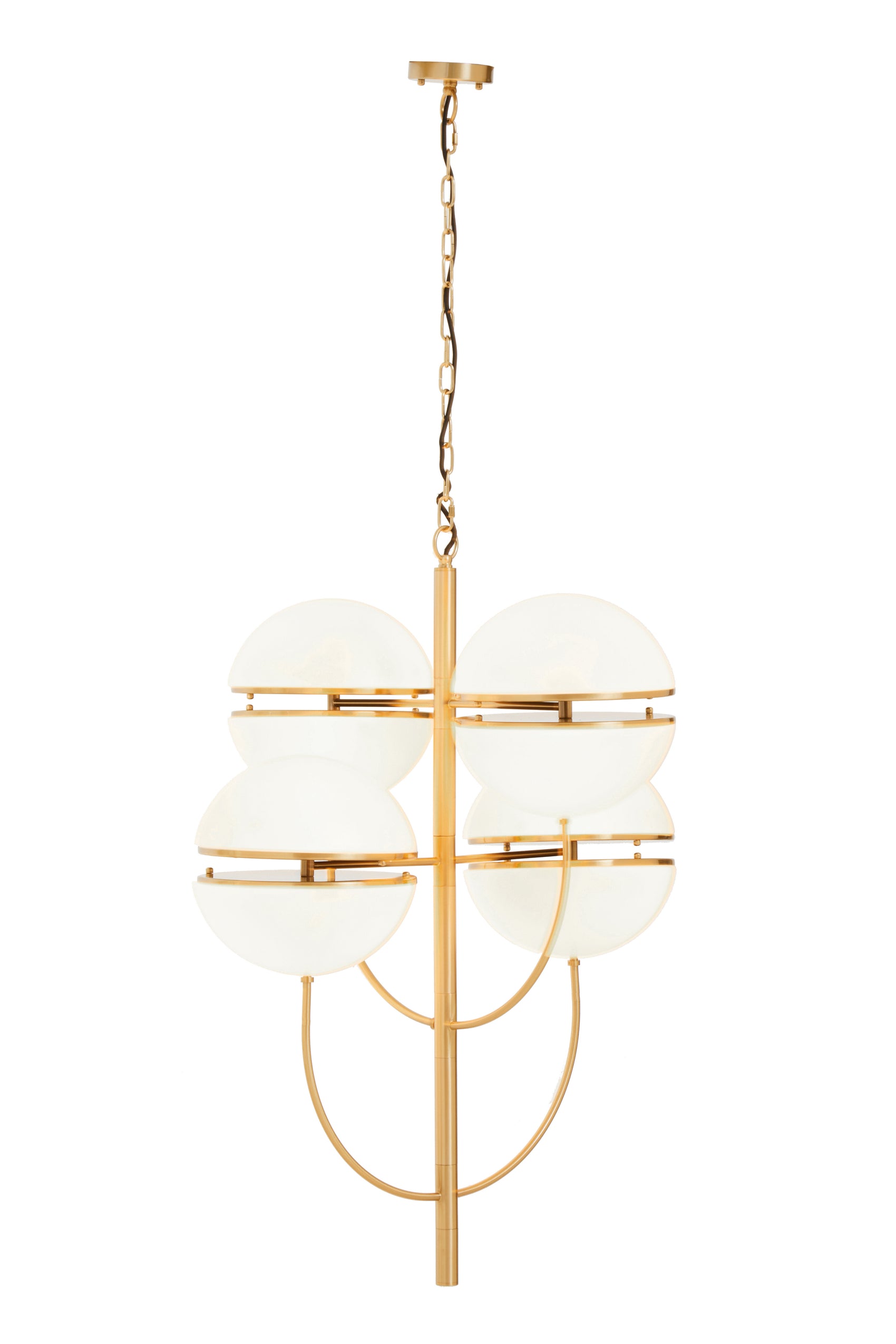 Abira Four Ball Brass Pendant Light