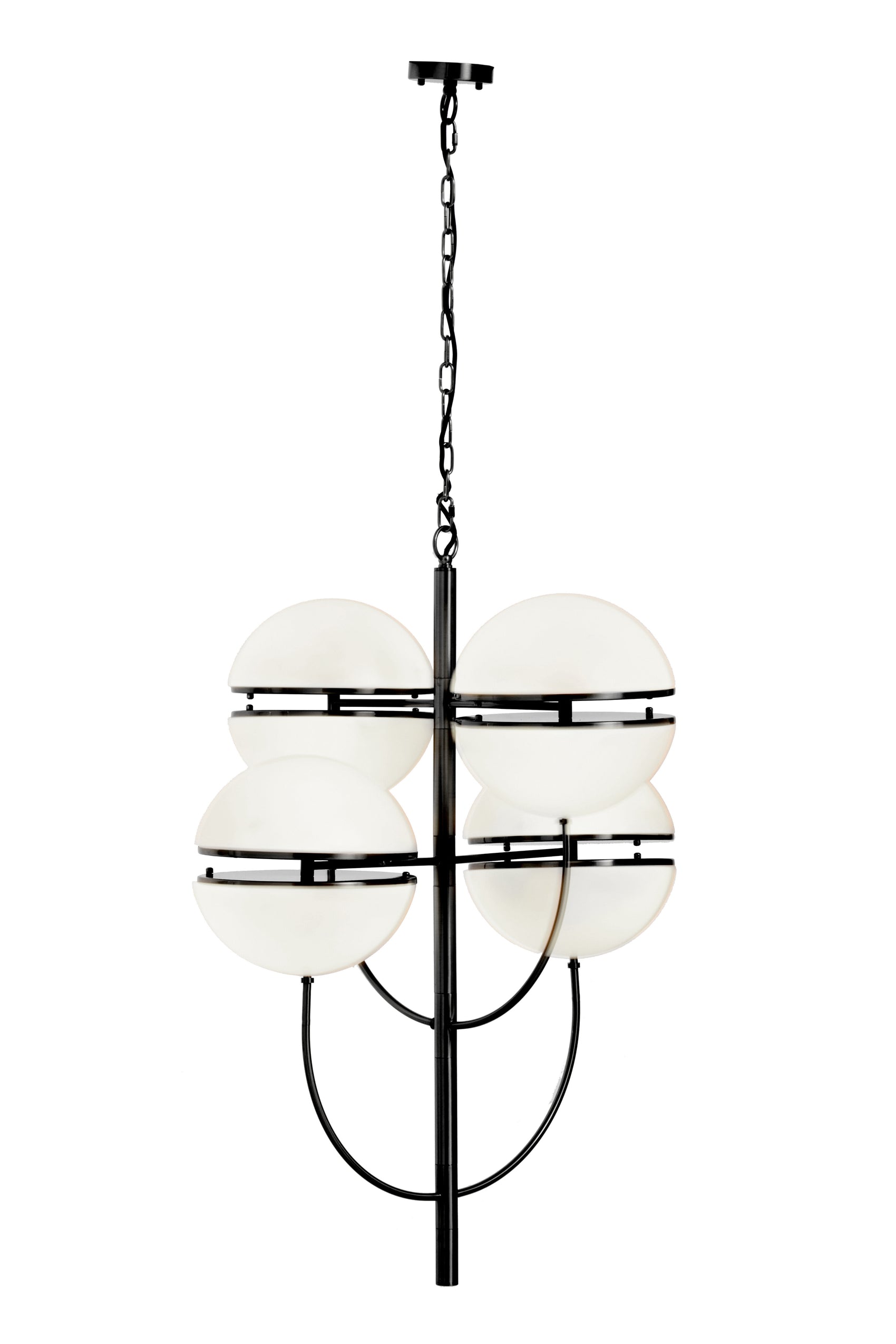 Abira Four Ball Black Pendant Light