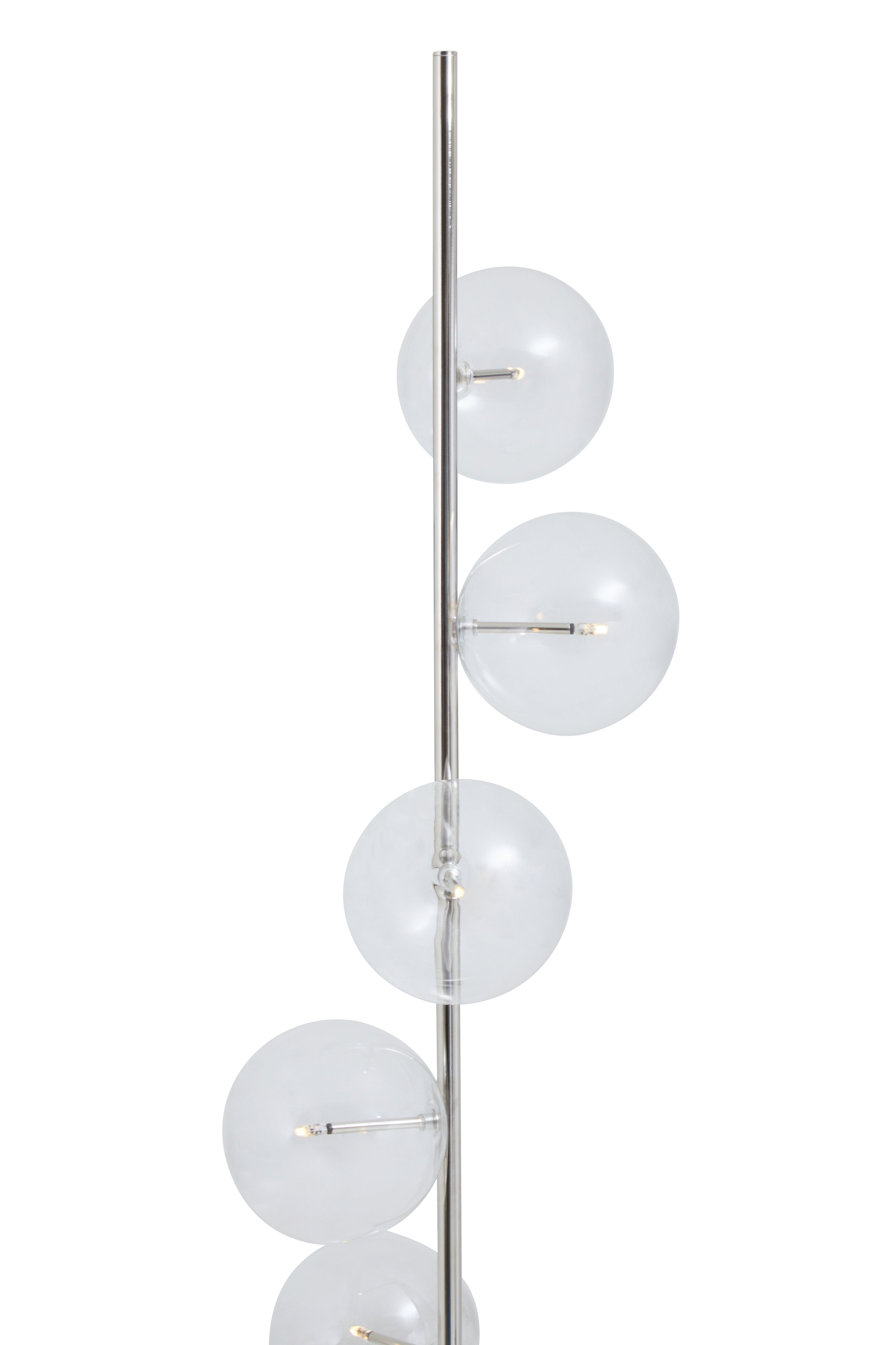 Abira Nickel & Black Marble Floor Lamp