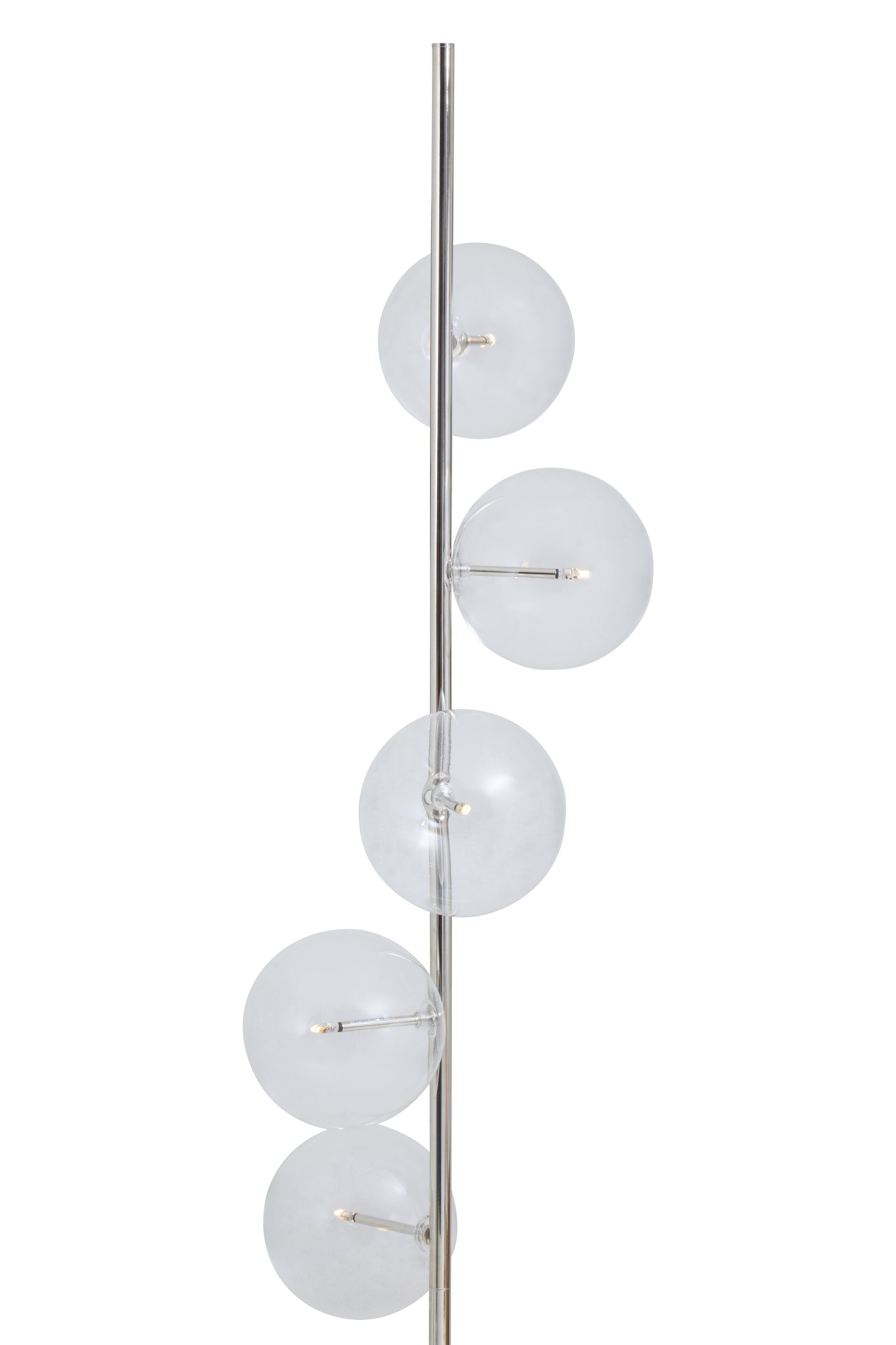 Abira Nickel & White Marble Floor Lamp