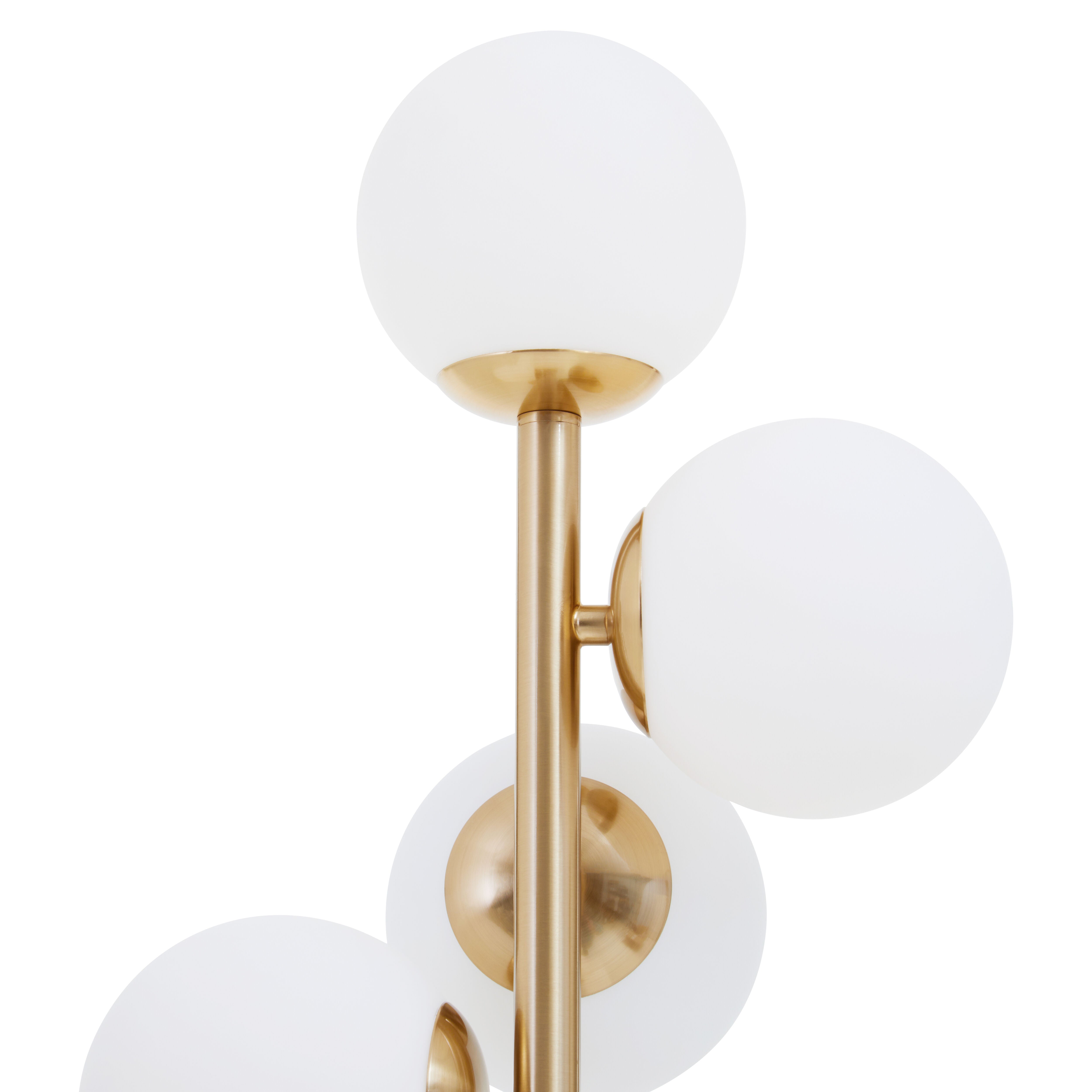 Venus White Marble & Gold Orb Cluster Table Lamp