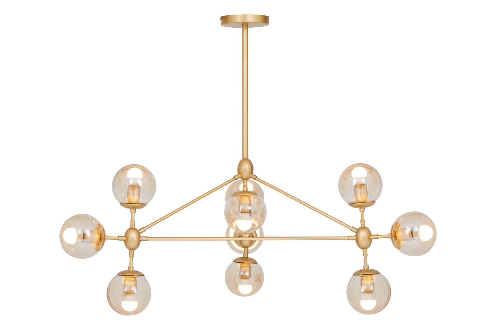 Abira Gold 10 Arm Pendant Light